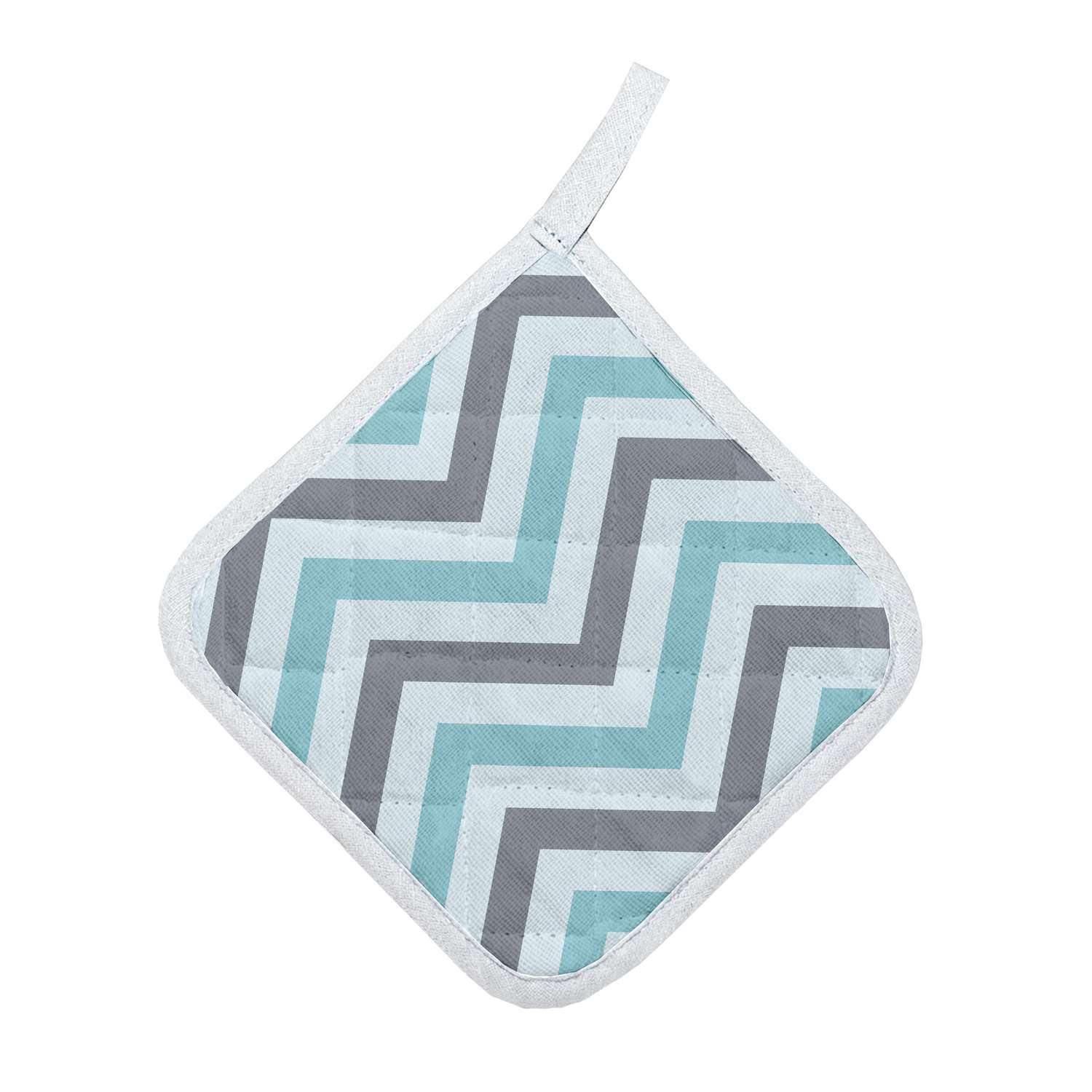 Прихватка Русский дом серо-голубой 18*18см - фото 3