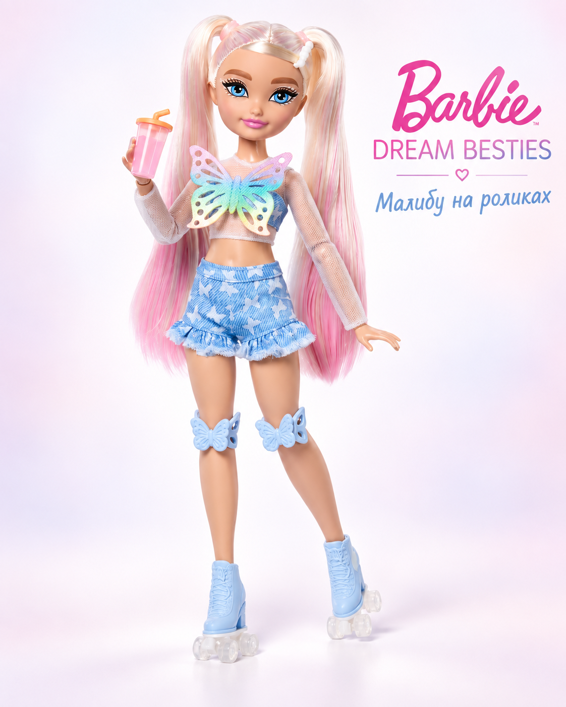 Кукла модельная Barbie Dream Besties Малибу на роликах JFX96 JFX96 - фото 1
