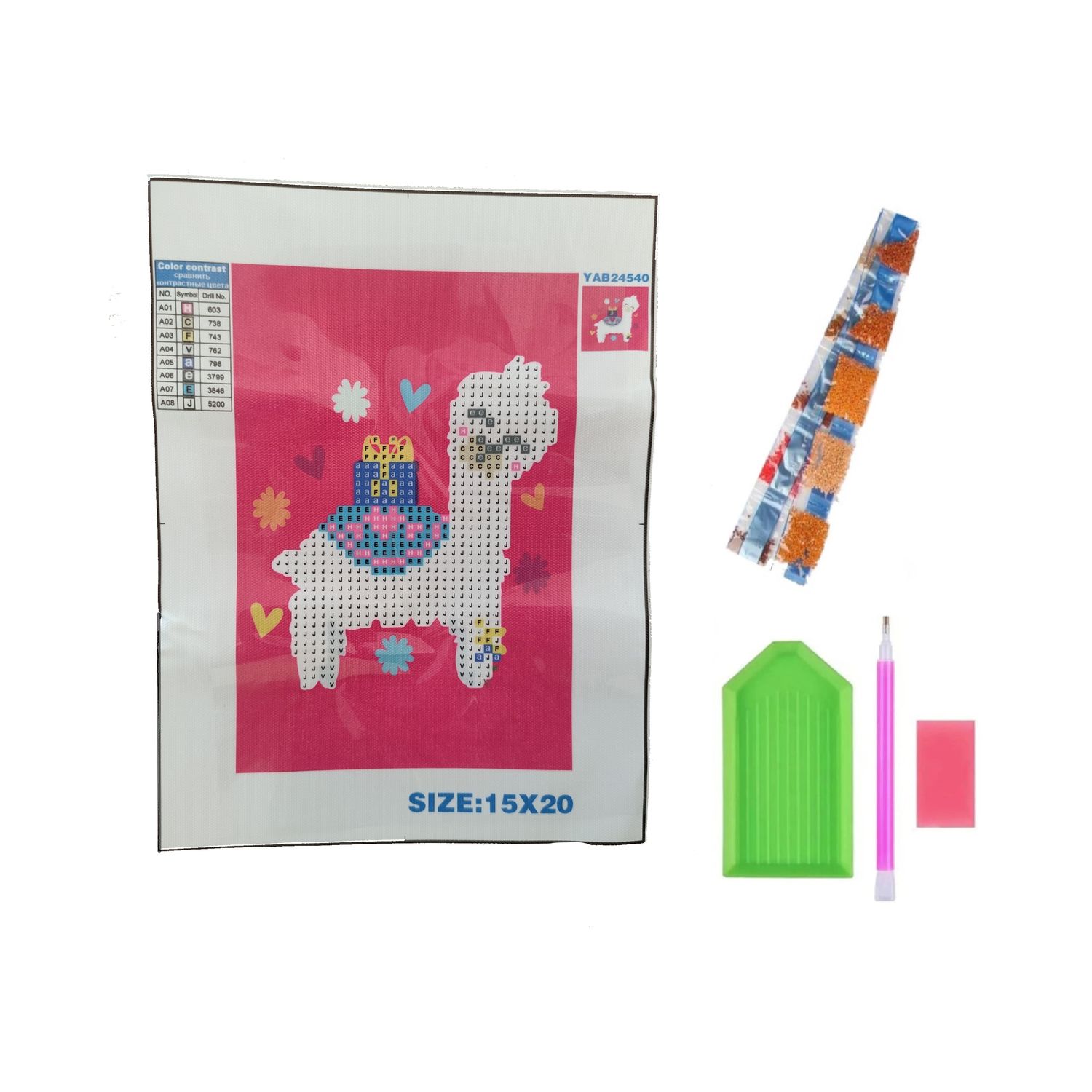 Алмазная мозаика Seichi Лама с подарком - фото 4