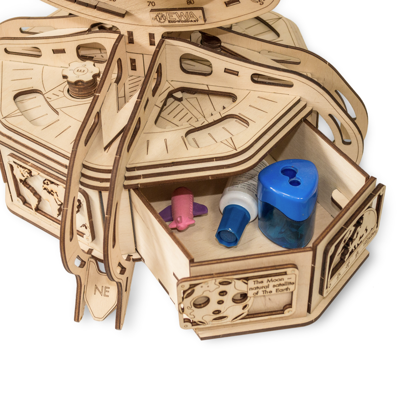 Конструктор Eco Wood Art Глобус деревянный - фото 7