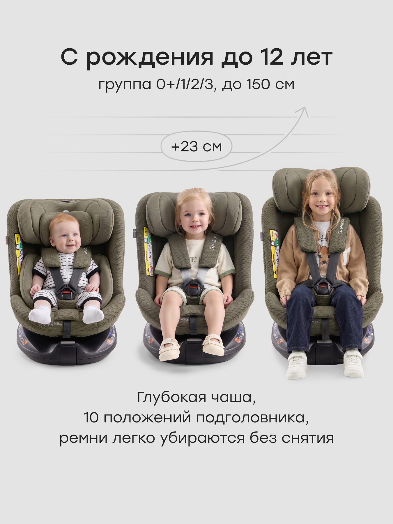 Автокресло Happy Baby Sheltix Isofix 0+/1/2/3 (0-36 кг) зеленый - фото 7