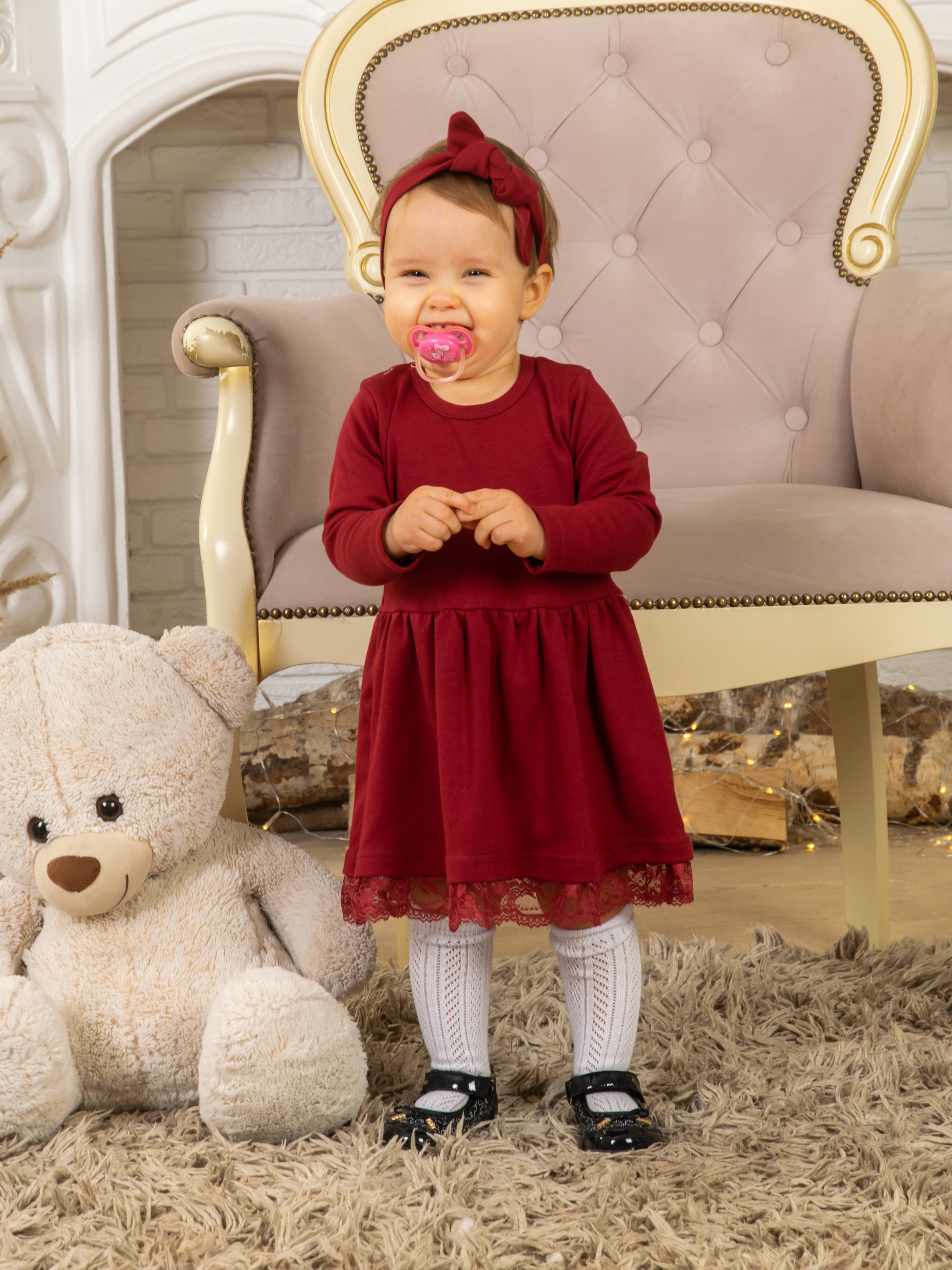 Платье КрутышОк Т-007 бордовый - фото 6