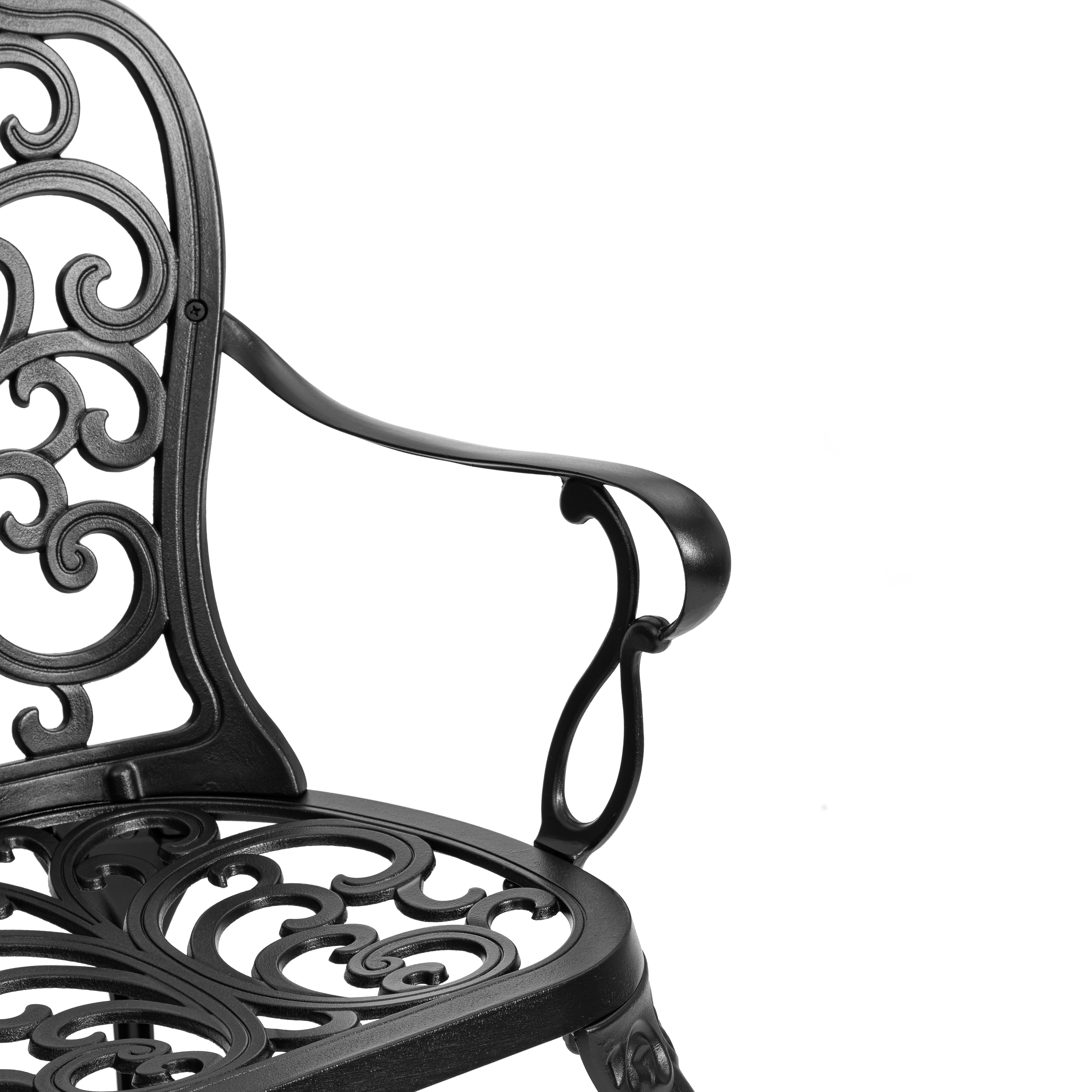 Садовая скамья TETCHAIR Симфония алюминий черный - фото 8