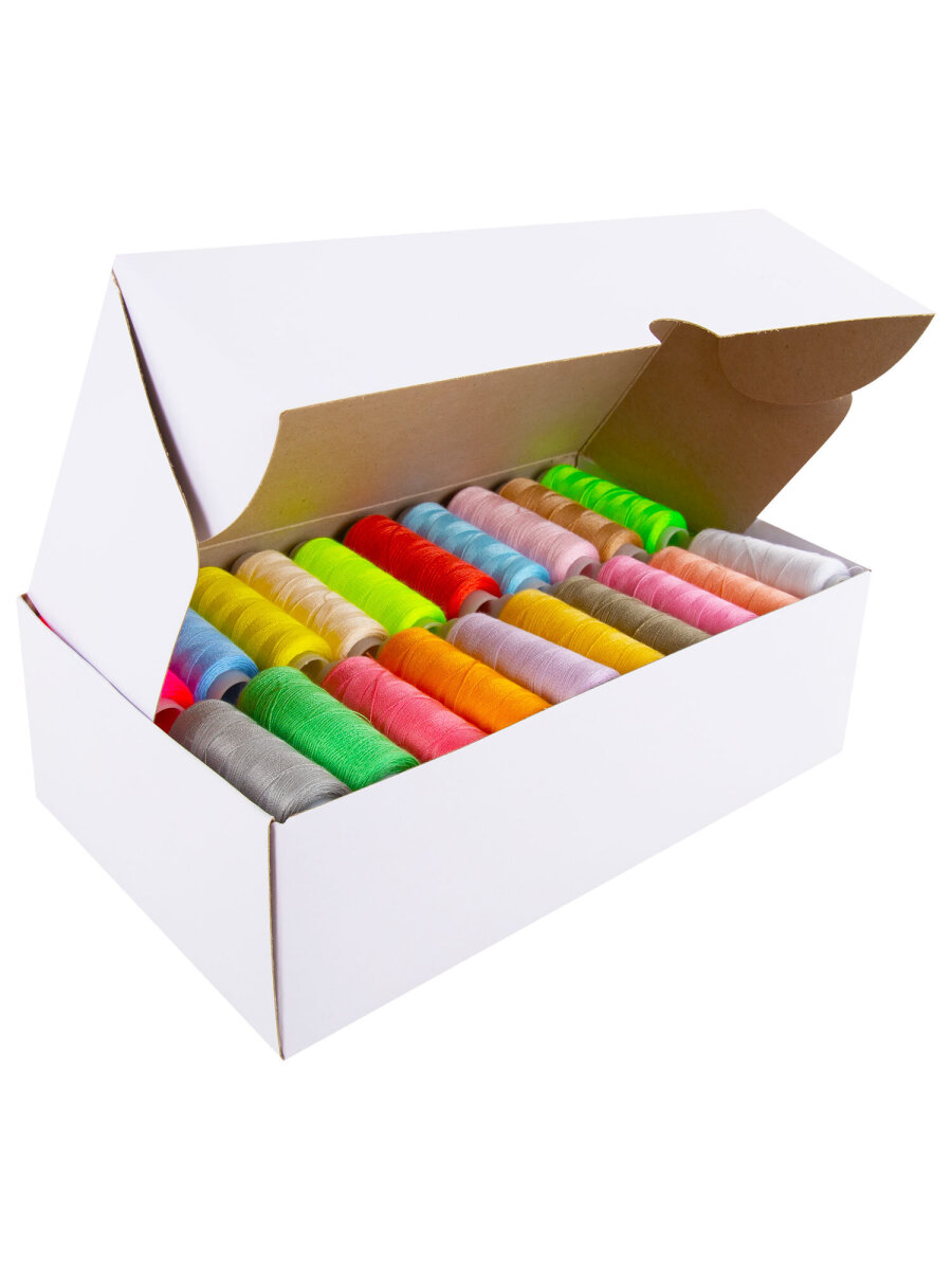 Нитки для шитья Develia армированные 40/2 200 м швейный набор 60 цветов - фото 10