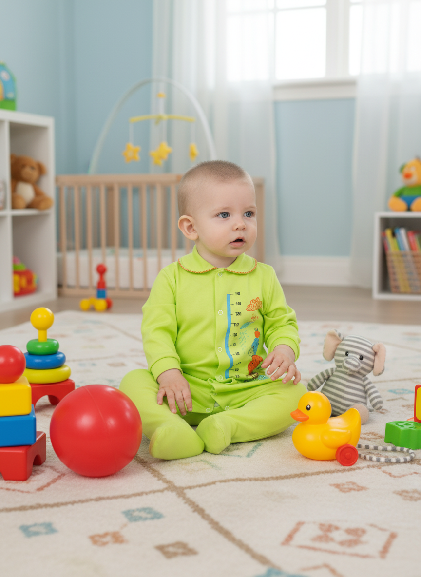 Комбинезон Утенок 260п салат ежата - фото 17