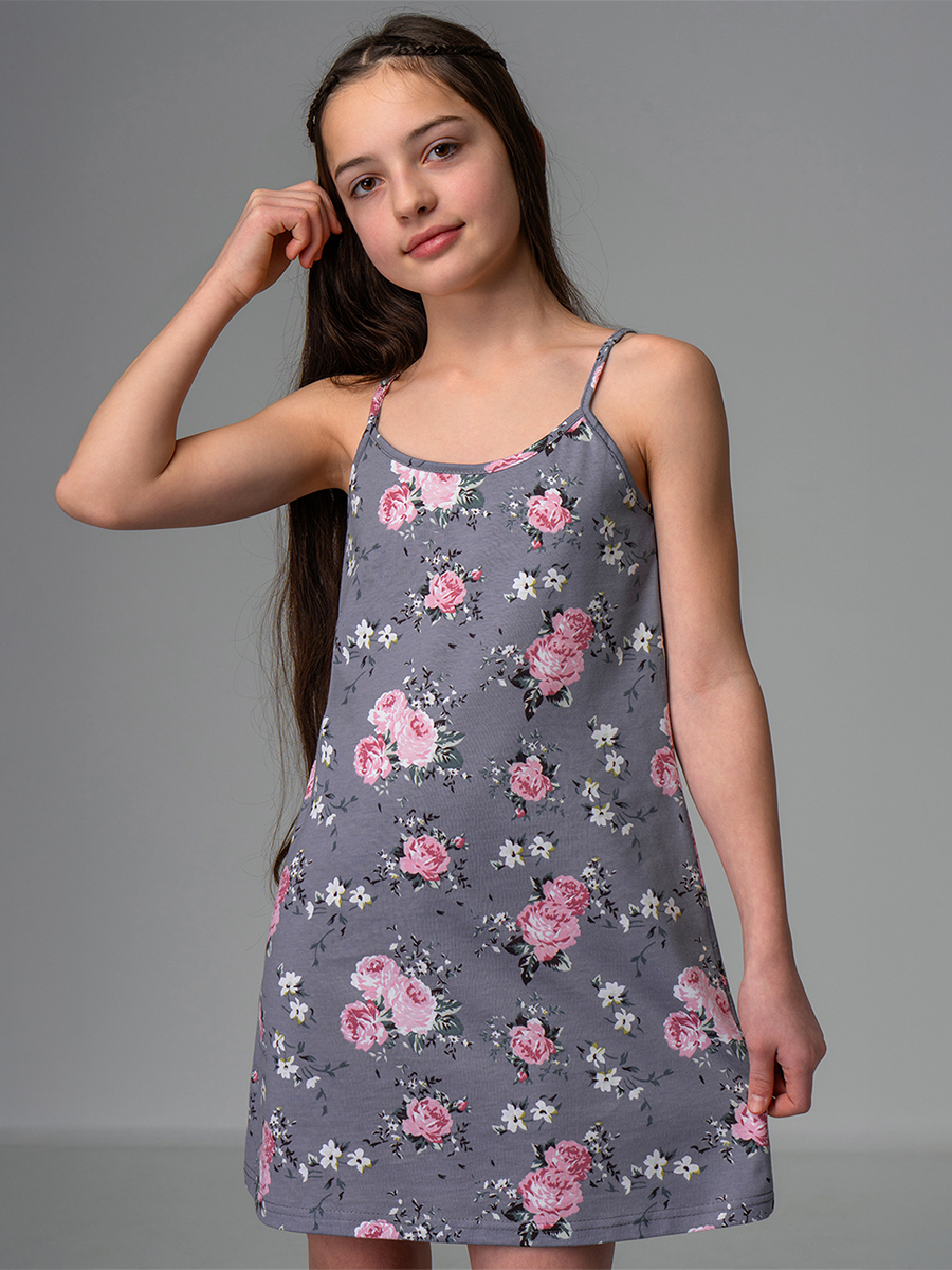 Сорочка ночная HappyFox HF3001MSPцветы.на.сером - фото 11