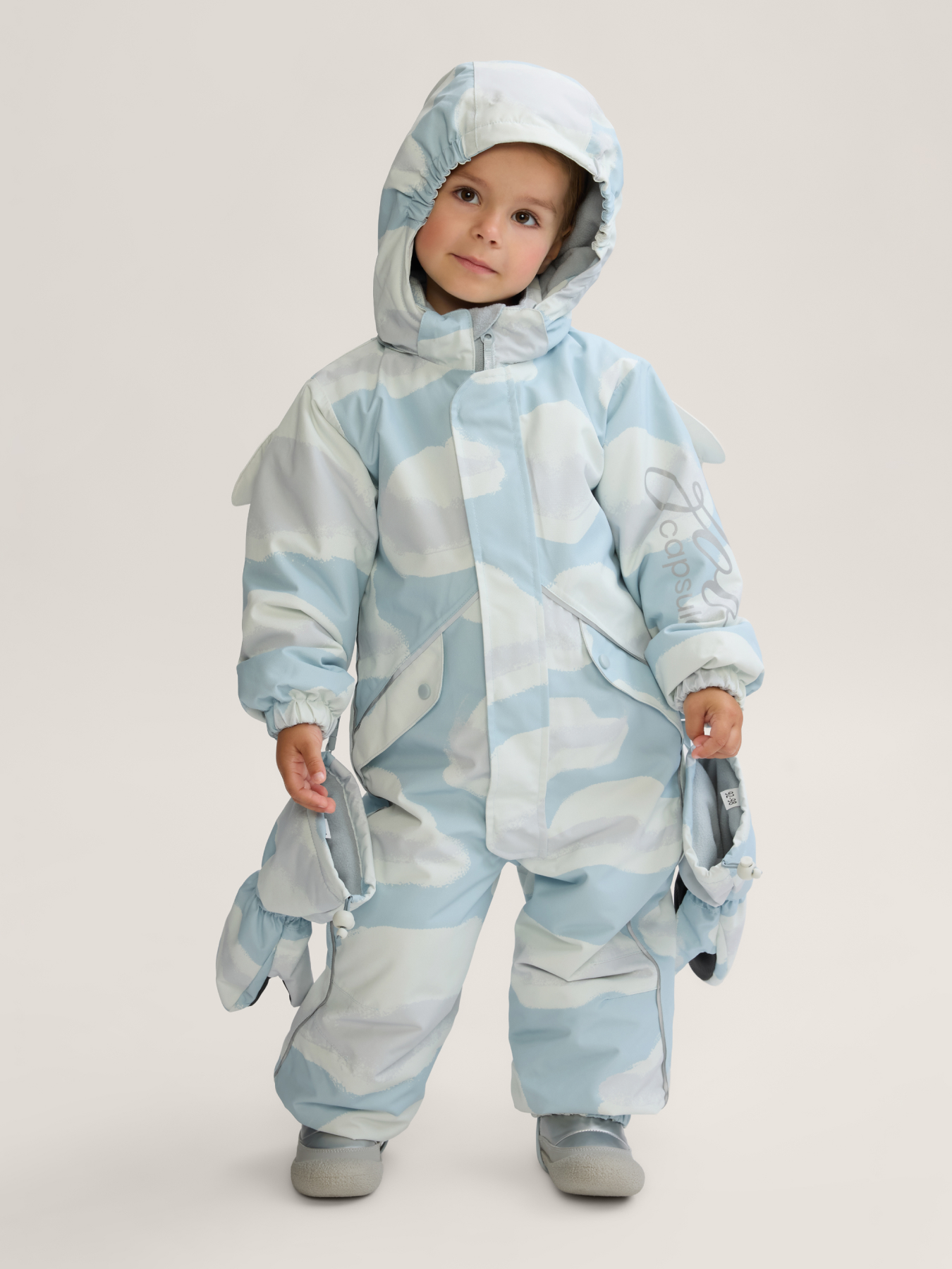 Комбинезон Happy Baby 89077-1_серо-голубой(небо) - фото 1