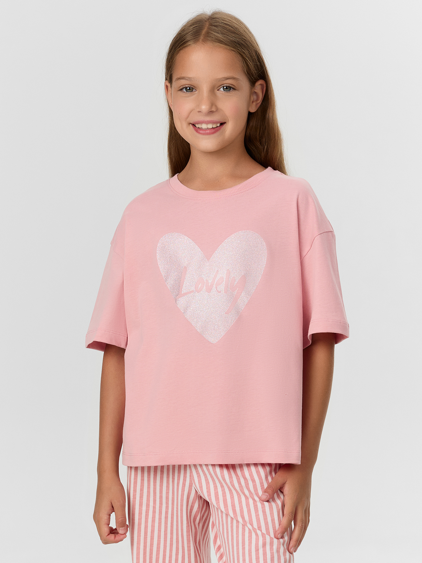 Пижама Mark Formelle (Марк Формэль) 567747/пыльная роза +полоски на пыльной розе - фото 3