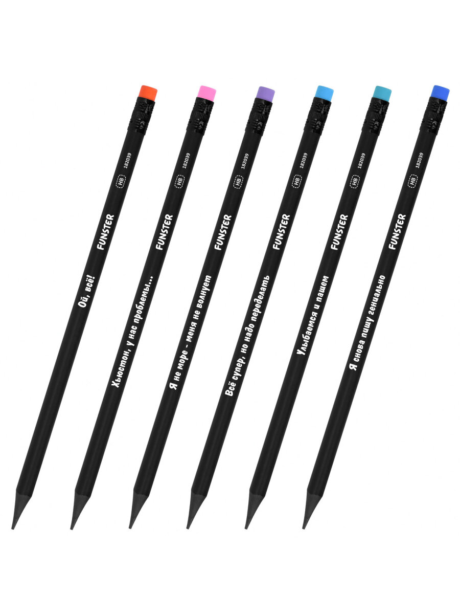 Карандаши чернографитные Funster 6 шт. - фото 4