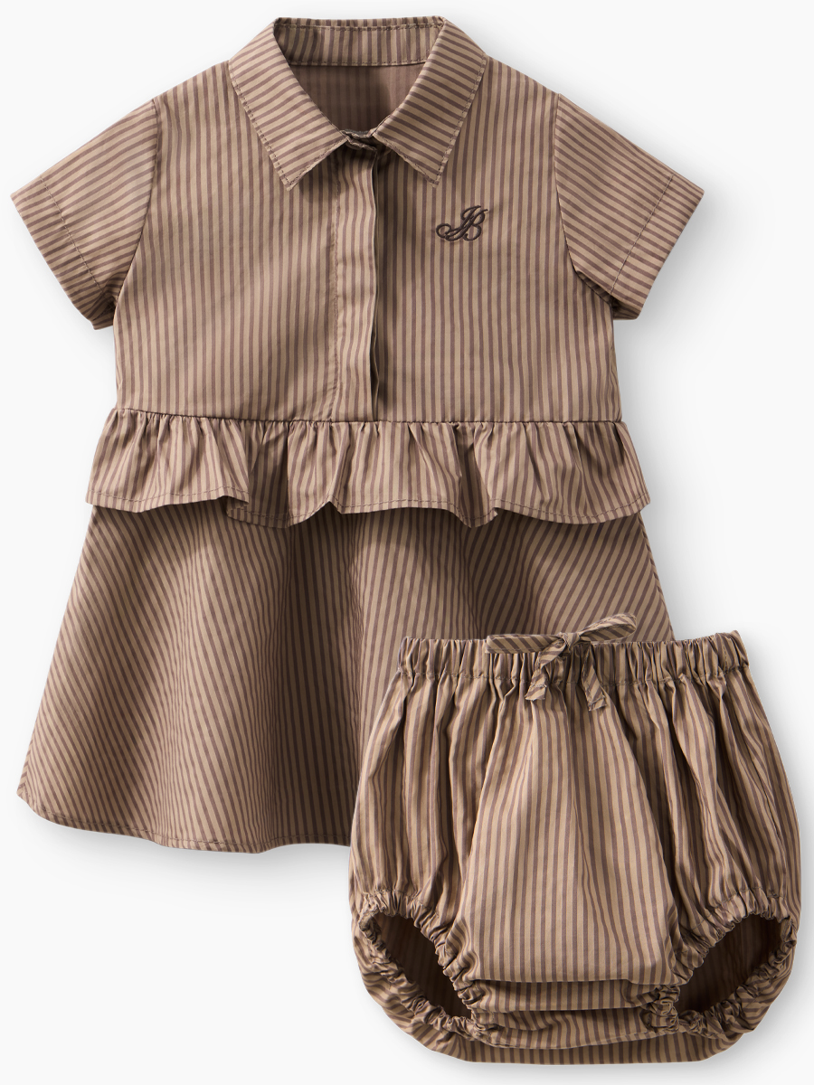 Платье и трусы Happy Baby 88700-0_chocolate strip - фото 1