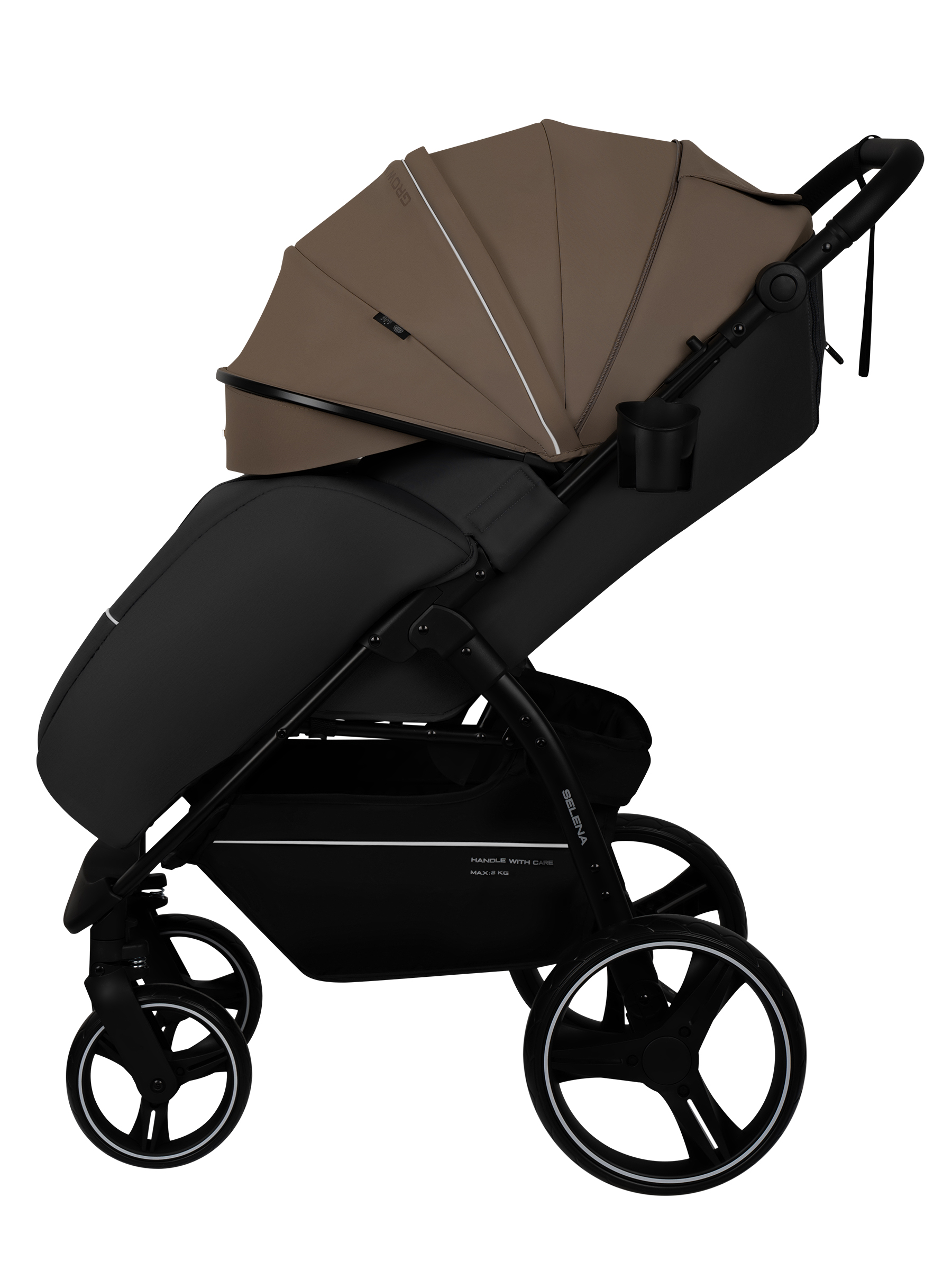 Коляска прогулочная JOVOLA SELENA 2026 темно-беж.-серый - фото 19