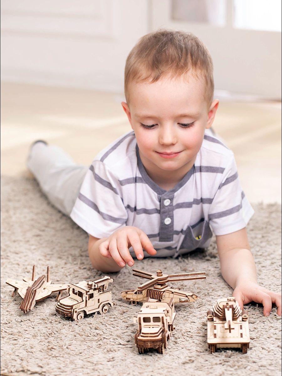 Конструктор ViromToys Военная техника деревянный - фото 7