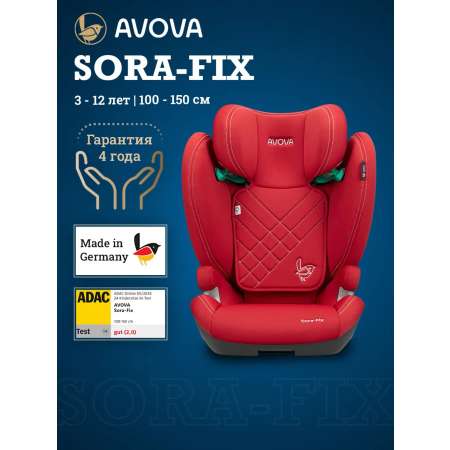 Автокресло Avova Sora-Fix Isofix 2/3 (15-36 кг) красный