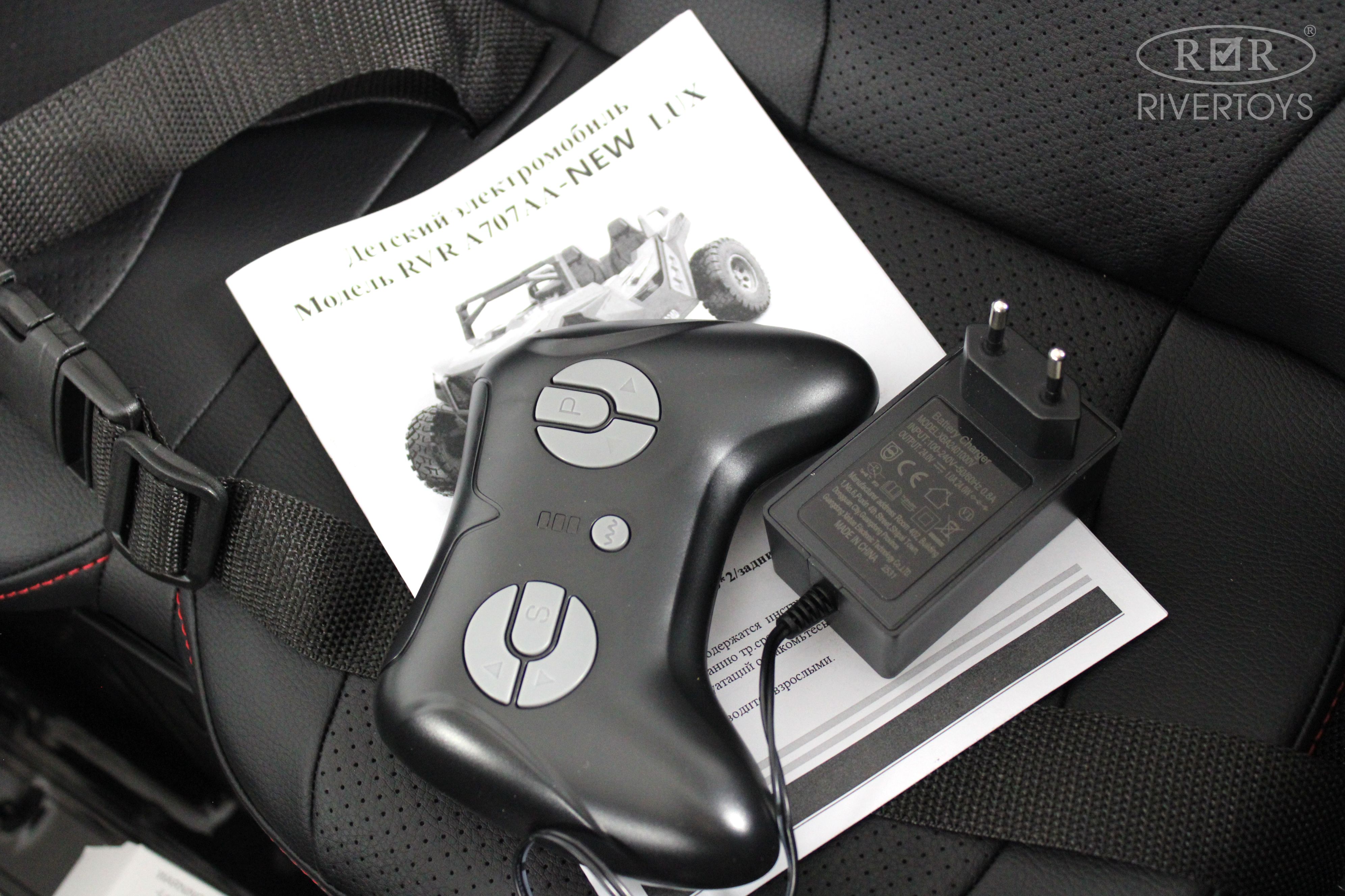 Электромобиль RIVERTOYS A707AA-LUX-NEW-GREEN-CAMOUF С пультом ДУ - фото 28