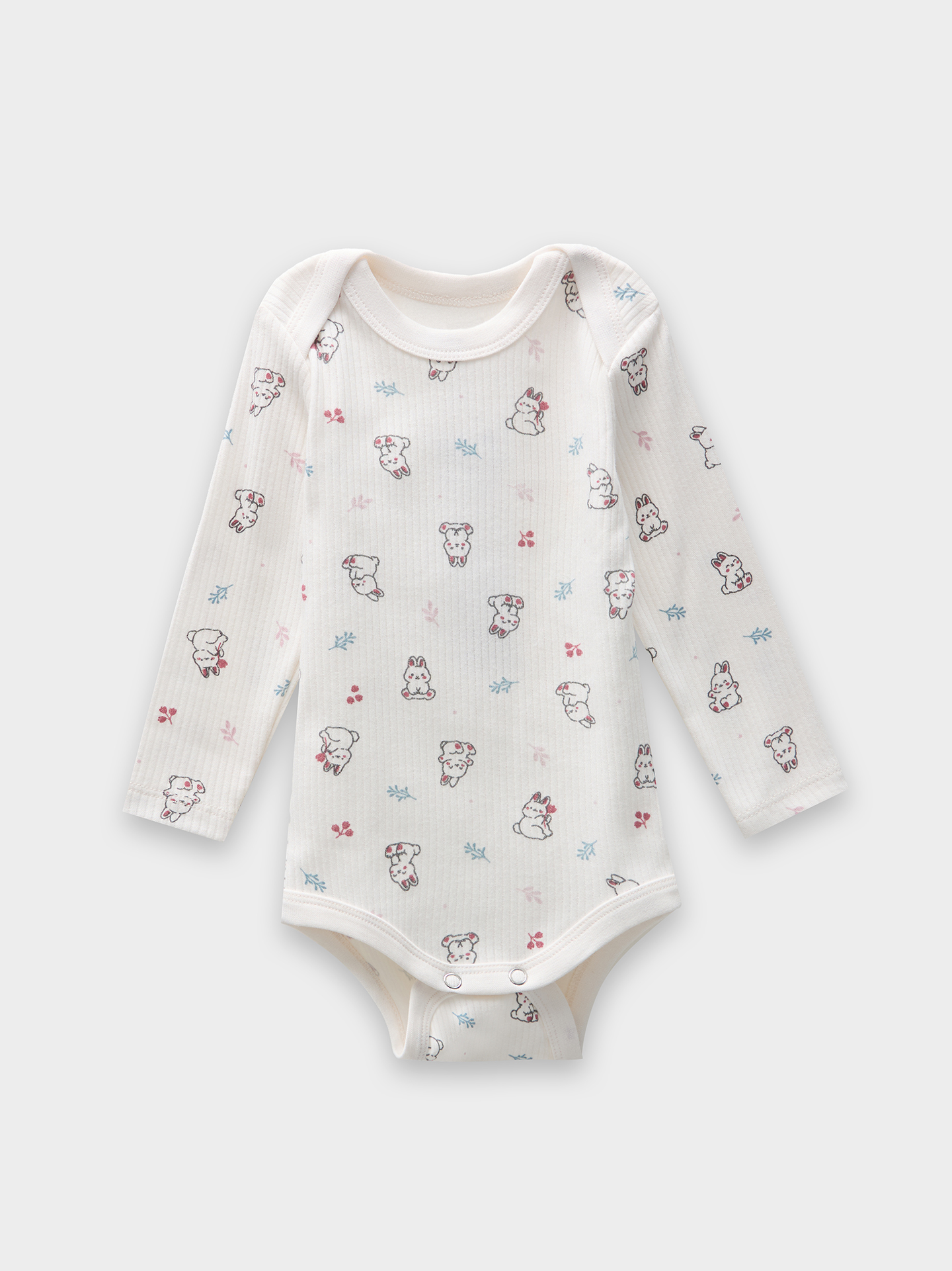 Боди 2 шт Mark Formelle (Марк Формэль) 13018-2/зайчики на зв.белом +дымчатая роза - фото 2