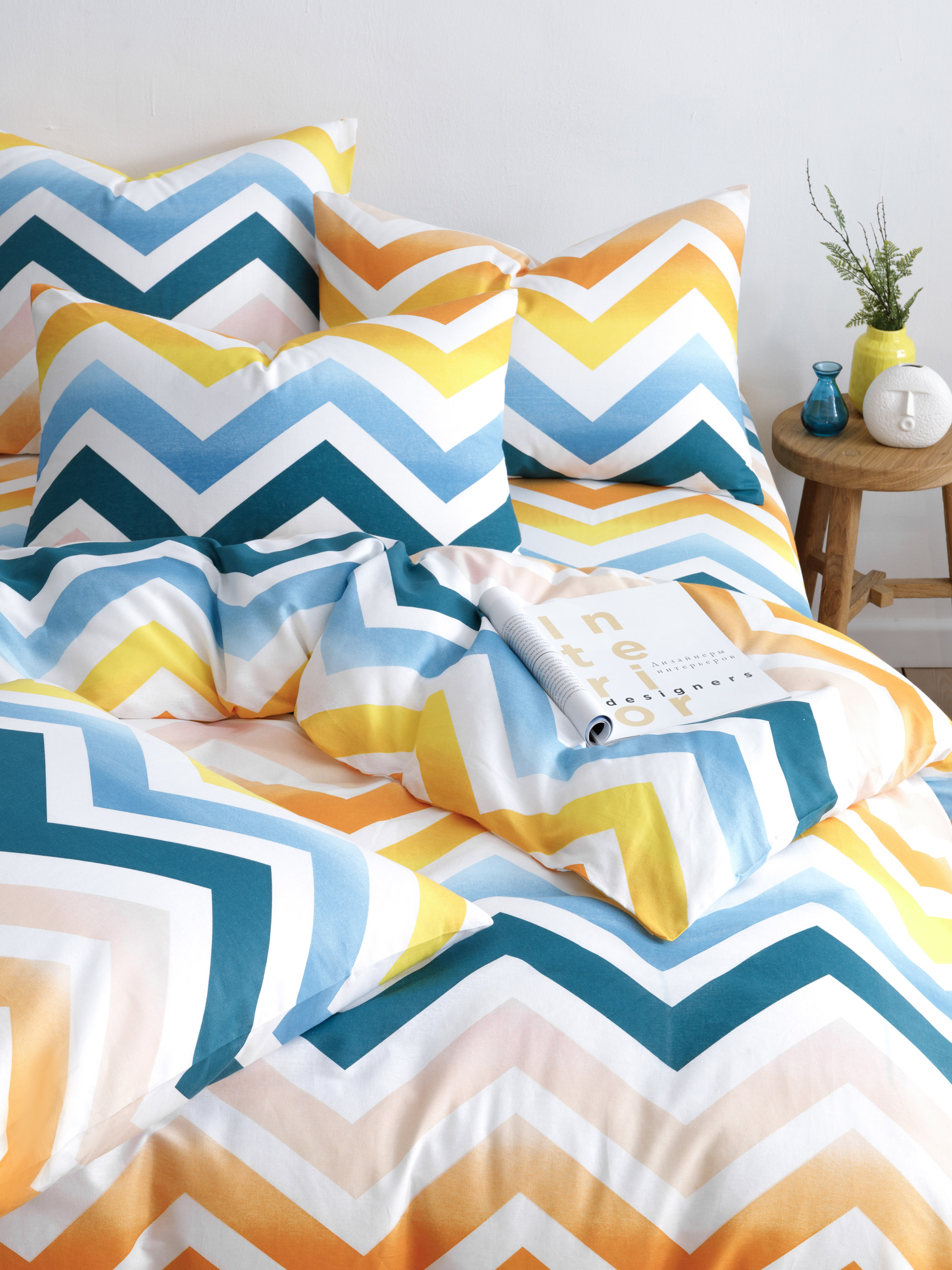 Комплект постельного белья Ночь Нежна Меандр двуспальный 4 предм. - фото 5