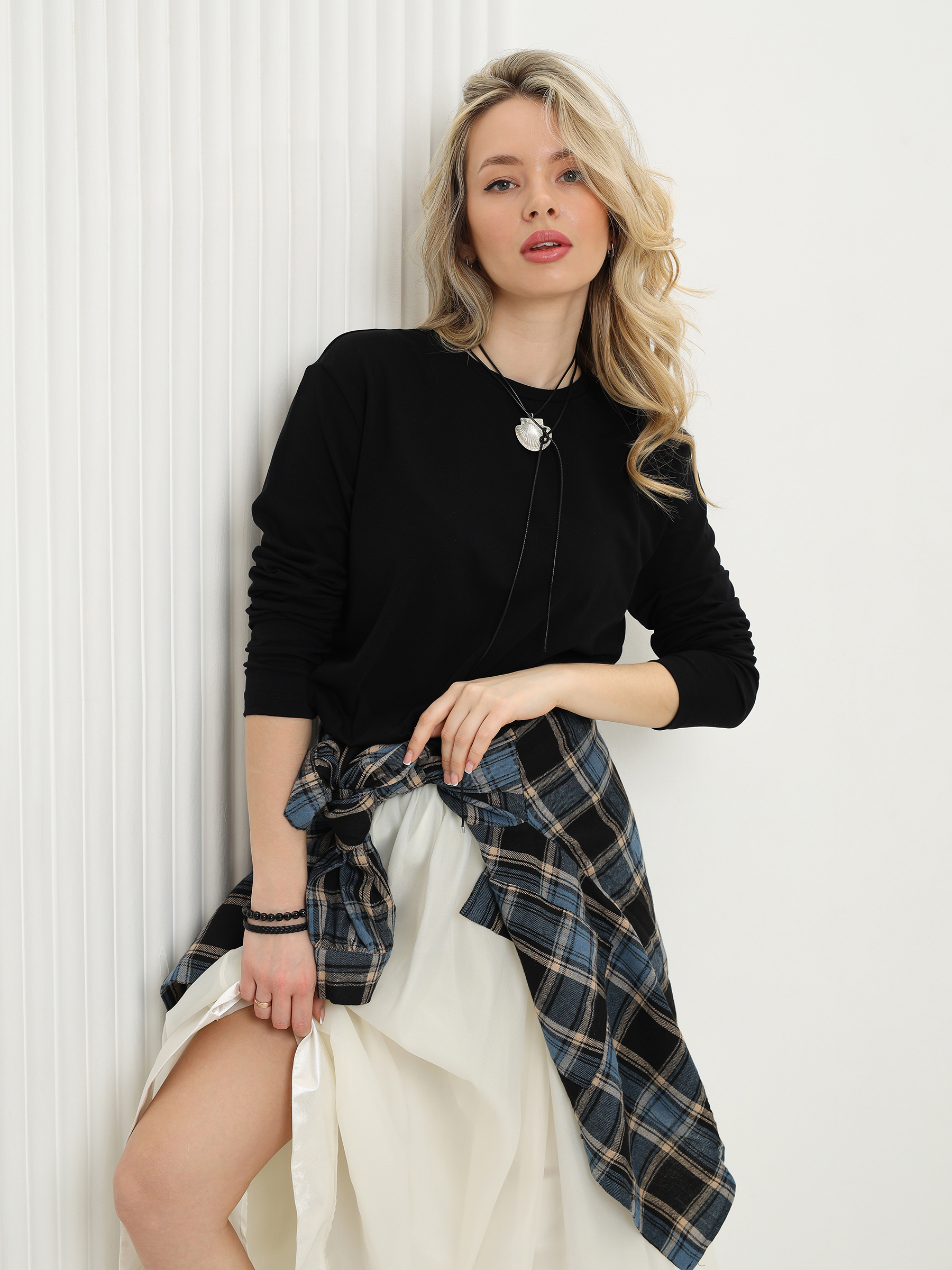 Лонгслив Натали Суслова 14403/1 черный - фото 3