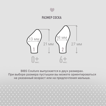 Пустышка BIBS от 6 мес. 2 шт.