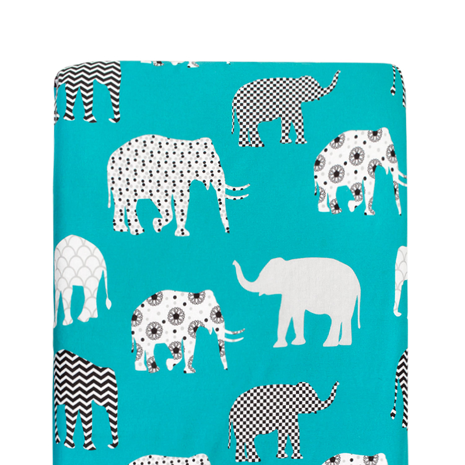 Простыня Amarobaby Слоники для круглой кровати, на резинке - фото 4