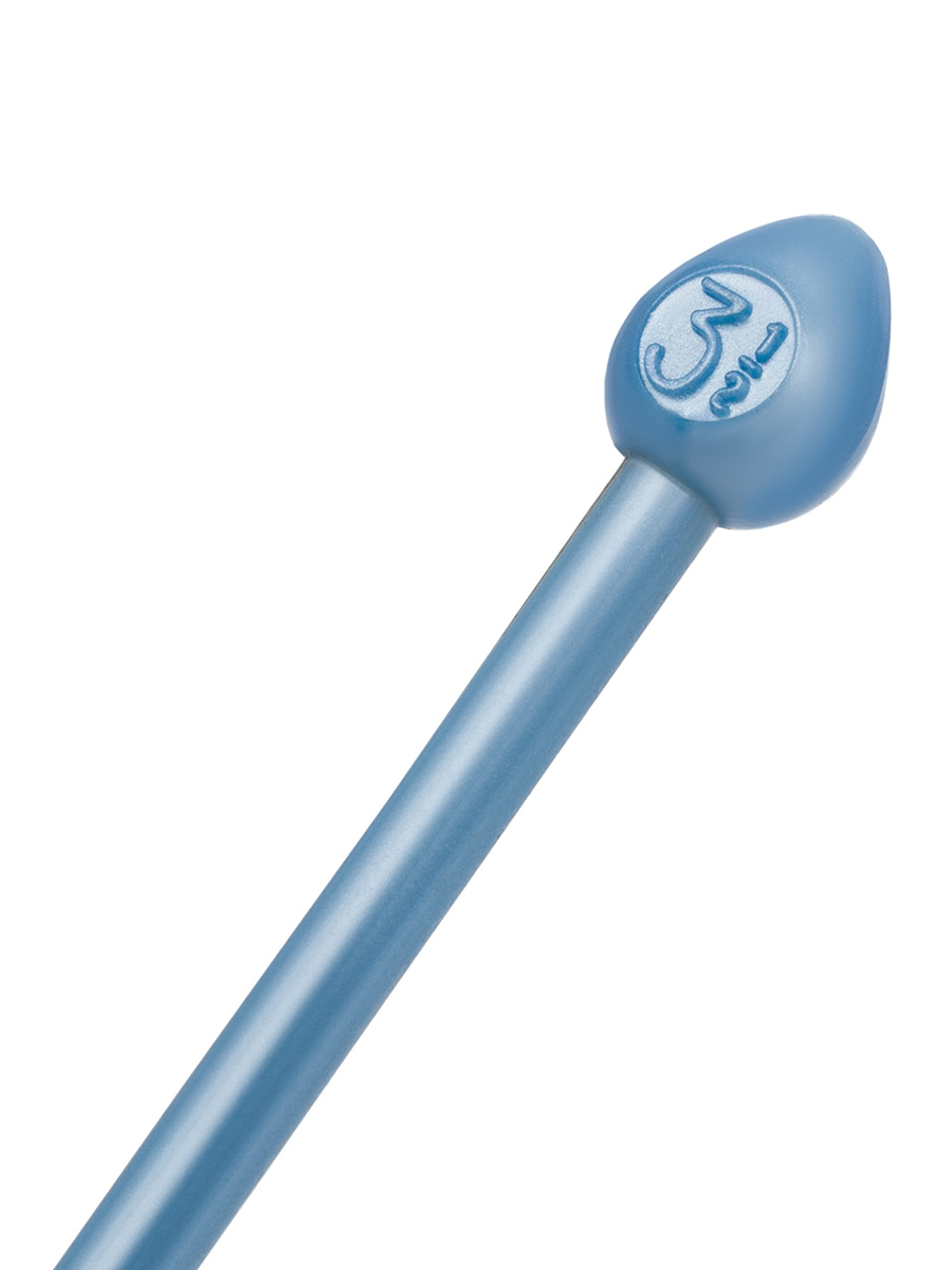 Спицы прямые Pony пластиковые для начинающих PEARL 3.5 мм 25 см синие 31626 - фото 8