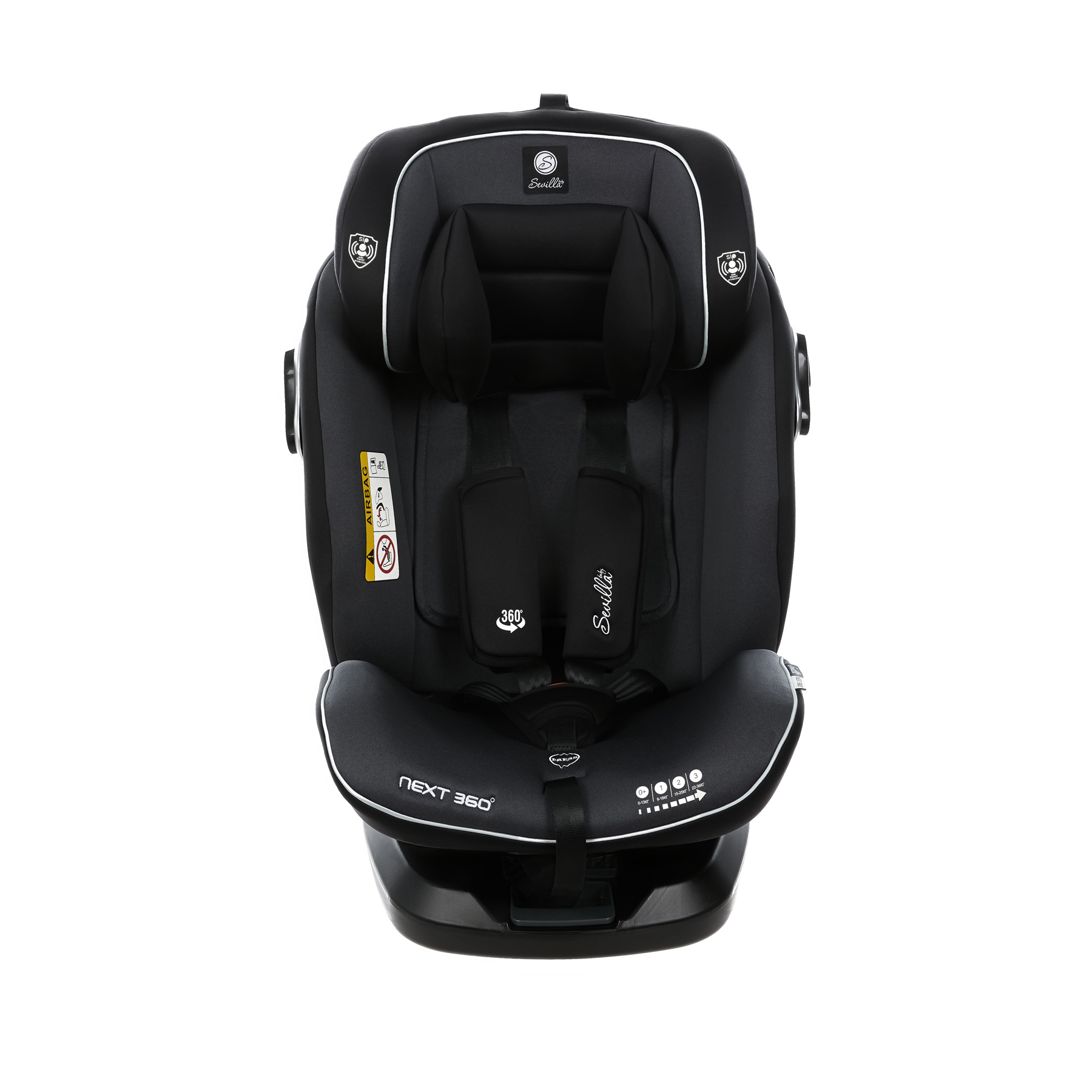 Автокресло Sevillababy Next 360° Isofix 0+/1/2/3 (0-36 кг) черный - фото 2
