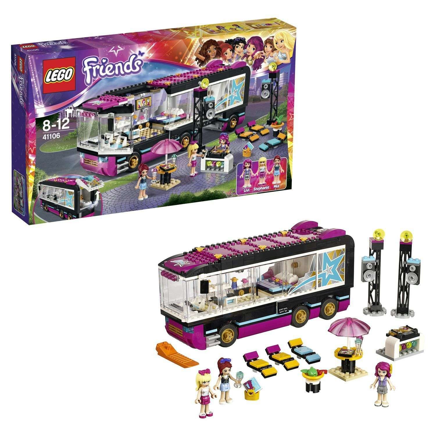 Конструктор LEGO Friends Поп звезда: гастроли блочный - фото 1