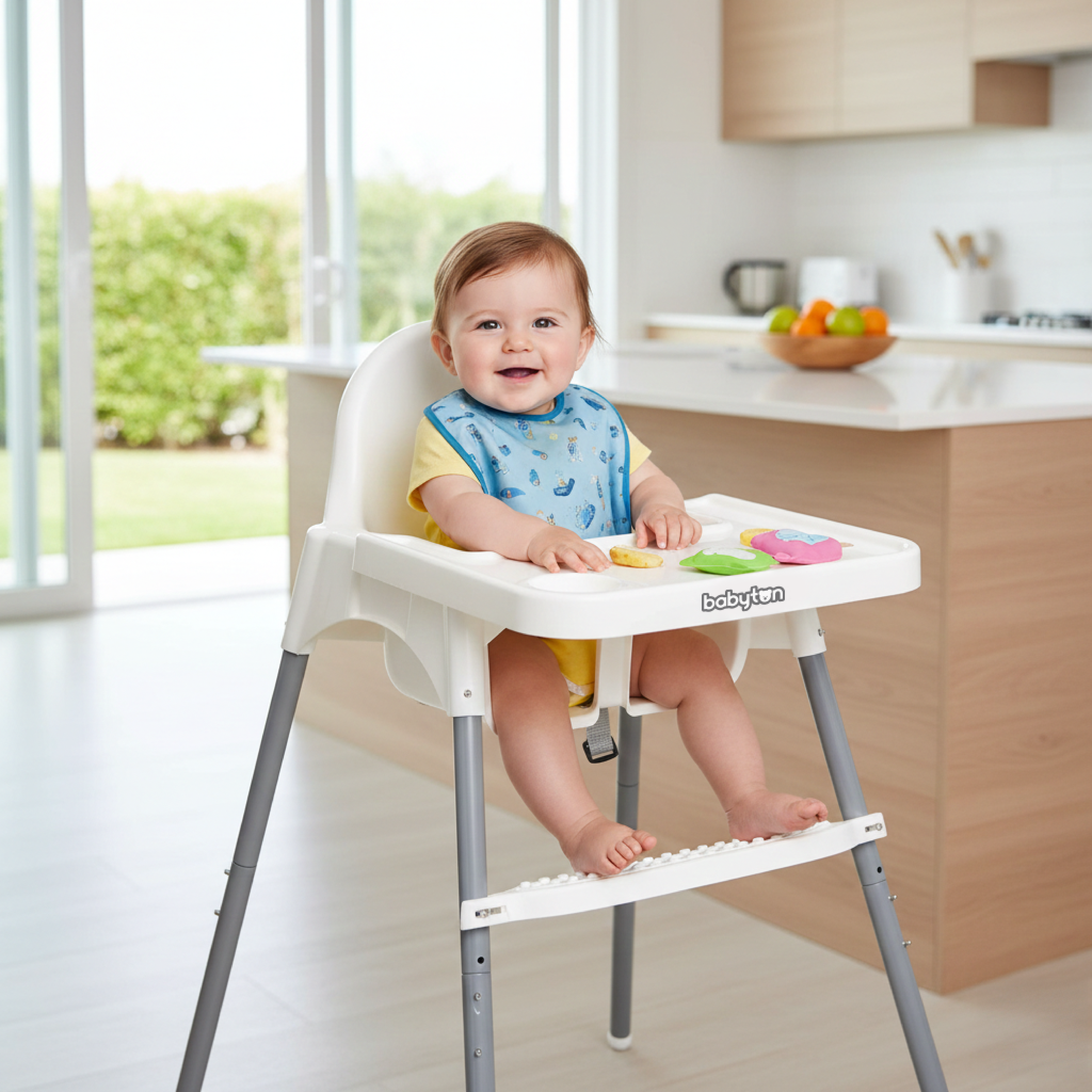 Стульчик для кормления Babyton Snack Time белый - фото 2