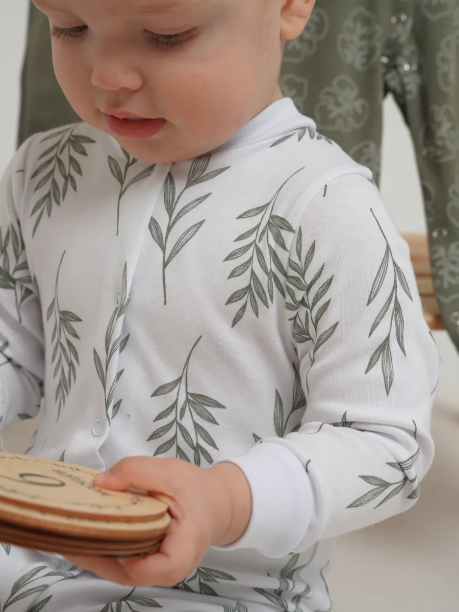 Комбинезон 3 шт Супер Пупс нбр/3пр/ком/сл/SK18хакилисточкиветочки - фото 9