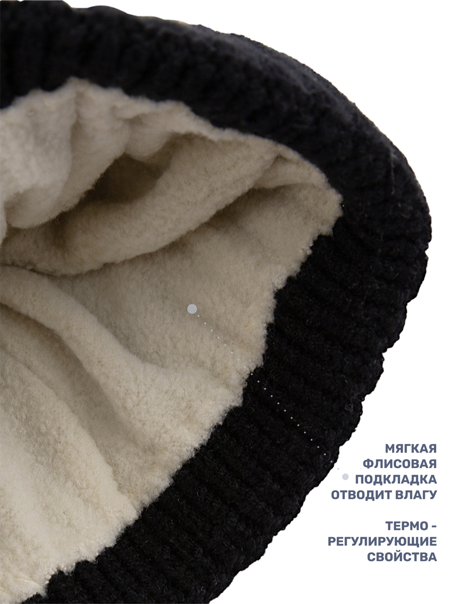 Шапка и снуд NIKASTYLE 12з16524 черный/молоко - фото 8