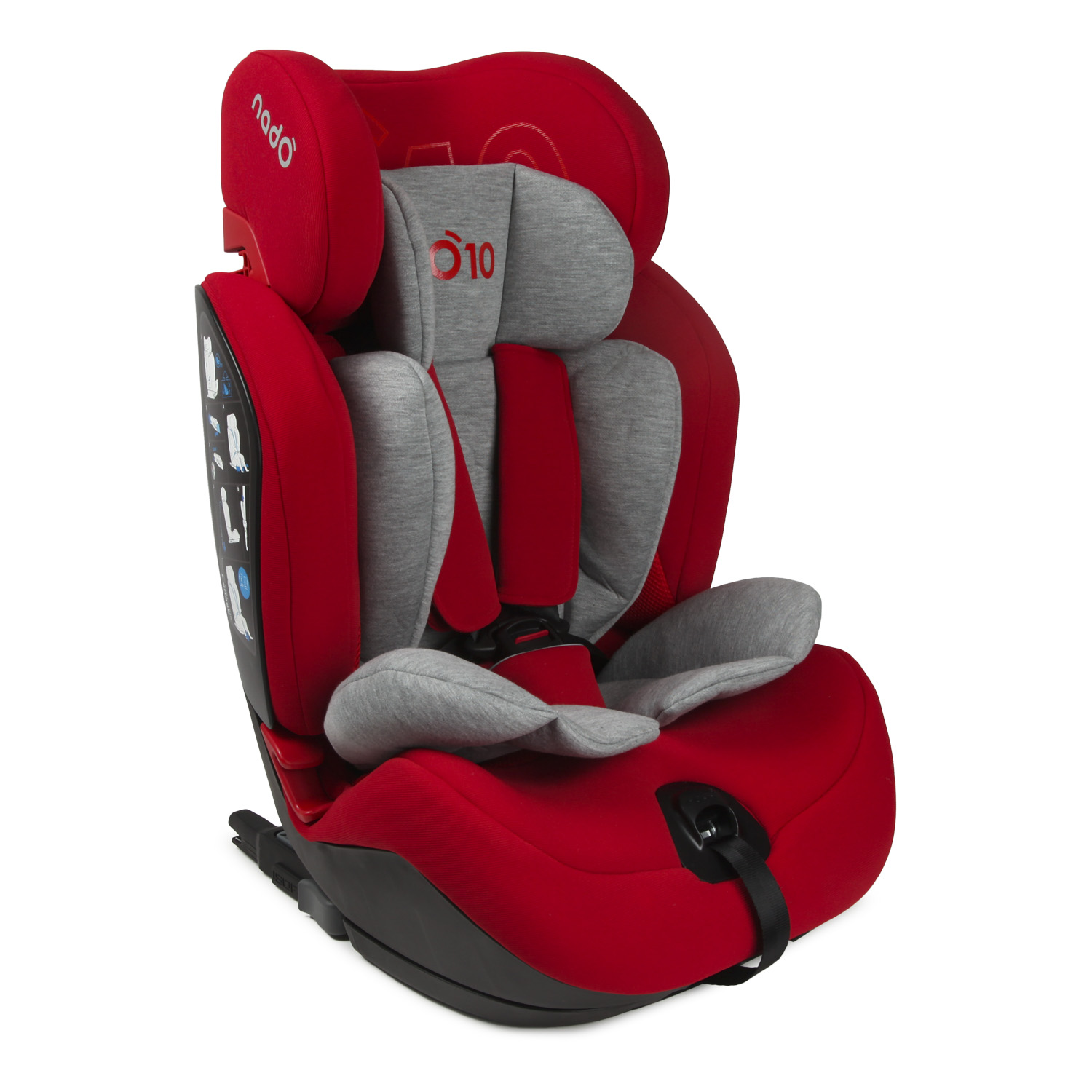 Автокресло nado Garnet red Isofix 1/2/3 (9-36 кг) красный - фото 10