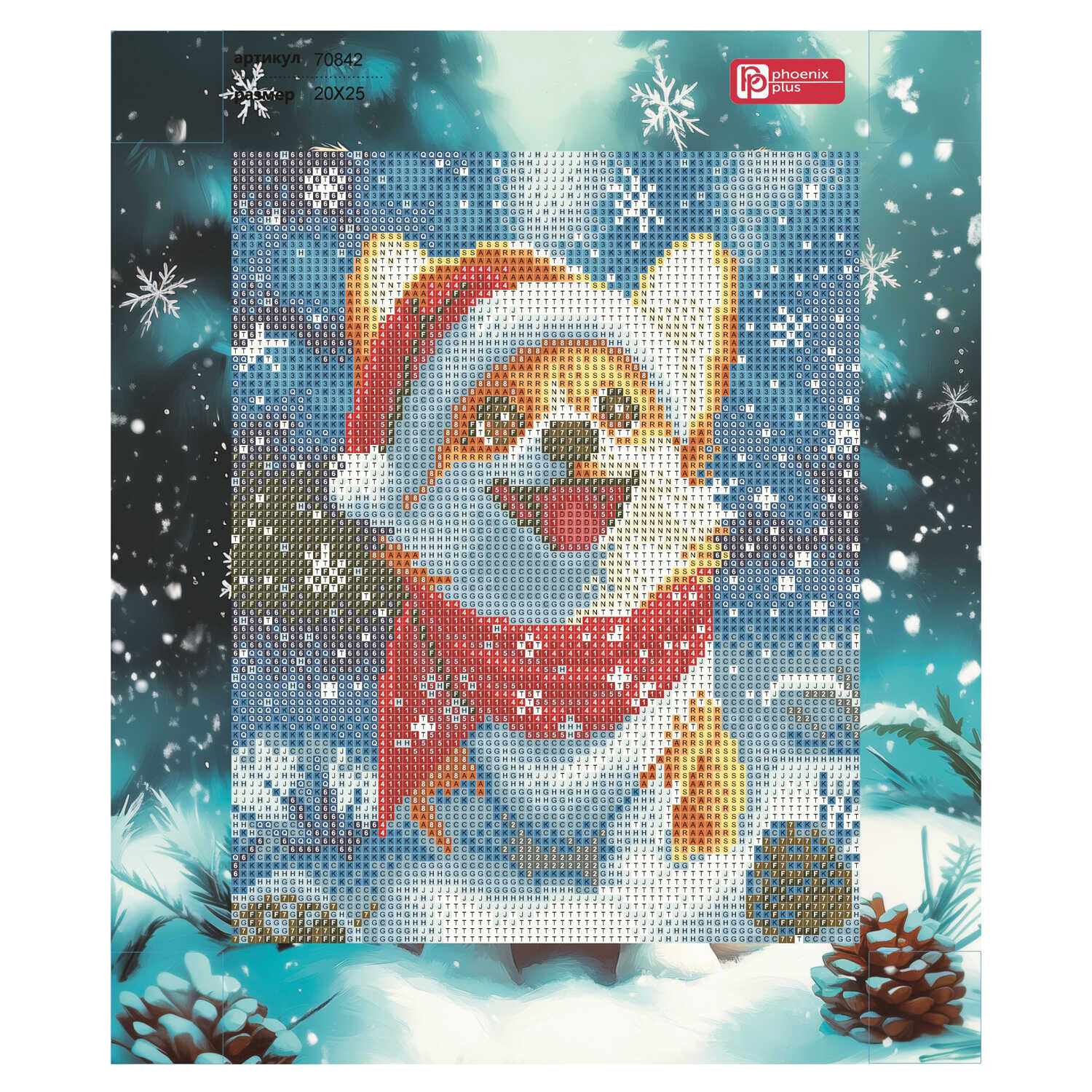 Алмазная мозаика Феникс + Корги новогодний - фото 19