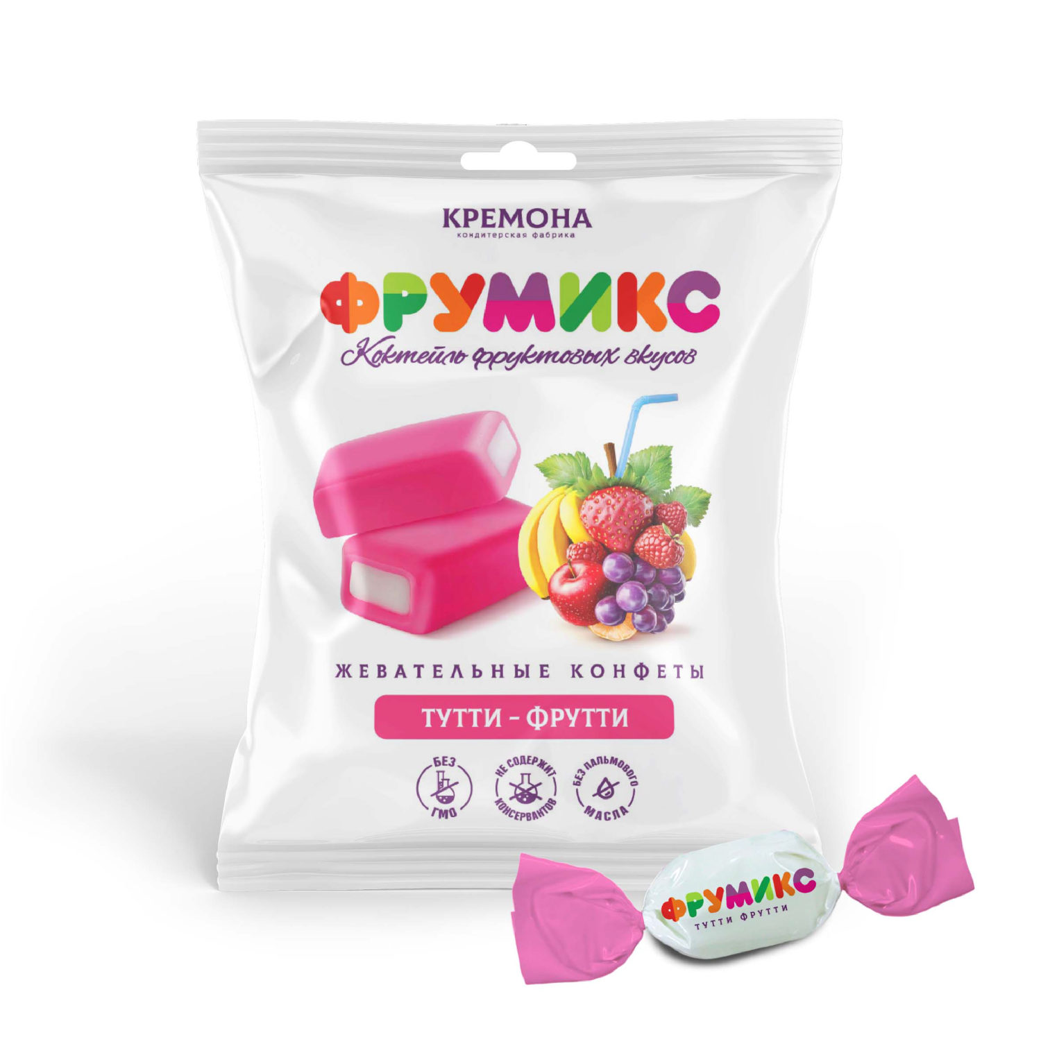 Жевательные конфеты 1TOY Фрумикс тутти фрутти 45г - фото 1