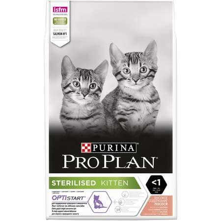 Корм для котят PRO PLAN стерилизованных лосось 10кг