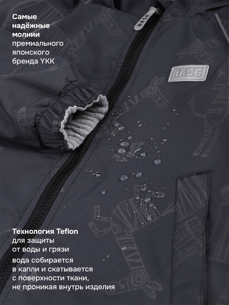 Ветровка BASE by NIKASTYLE б4л10126 графит - фото 6