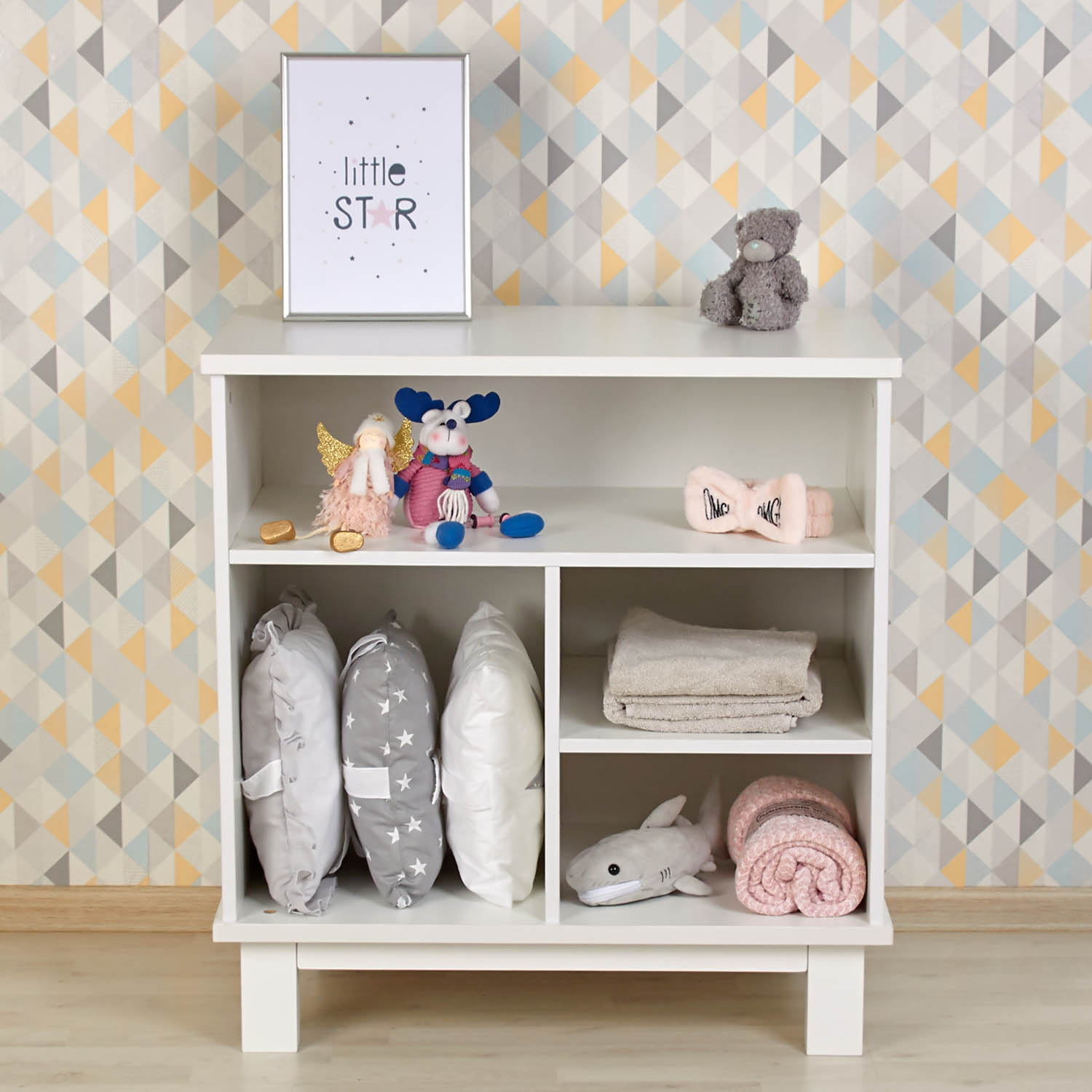 Комод для игрушек и книг Polini kids Белый - фото 1