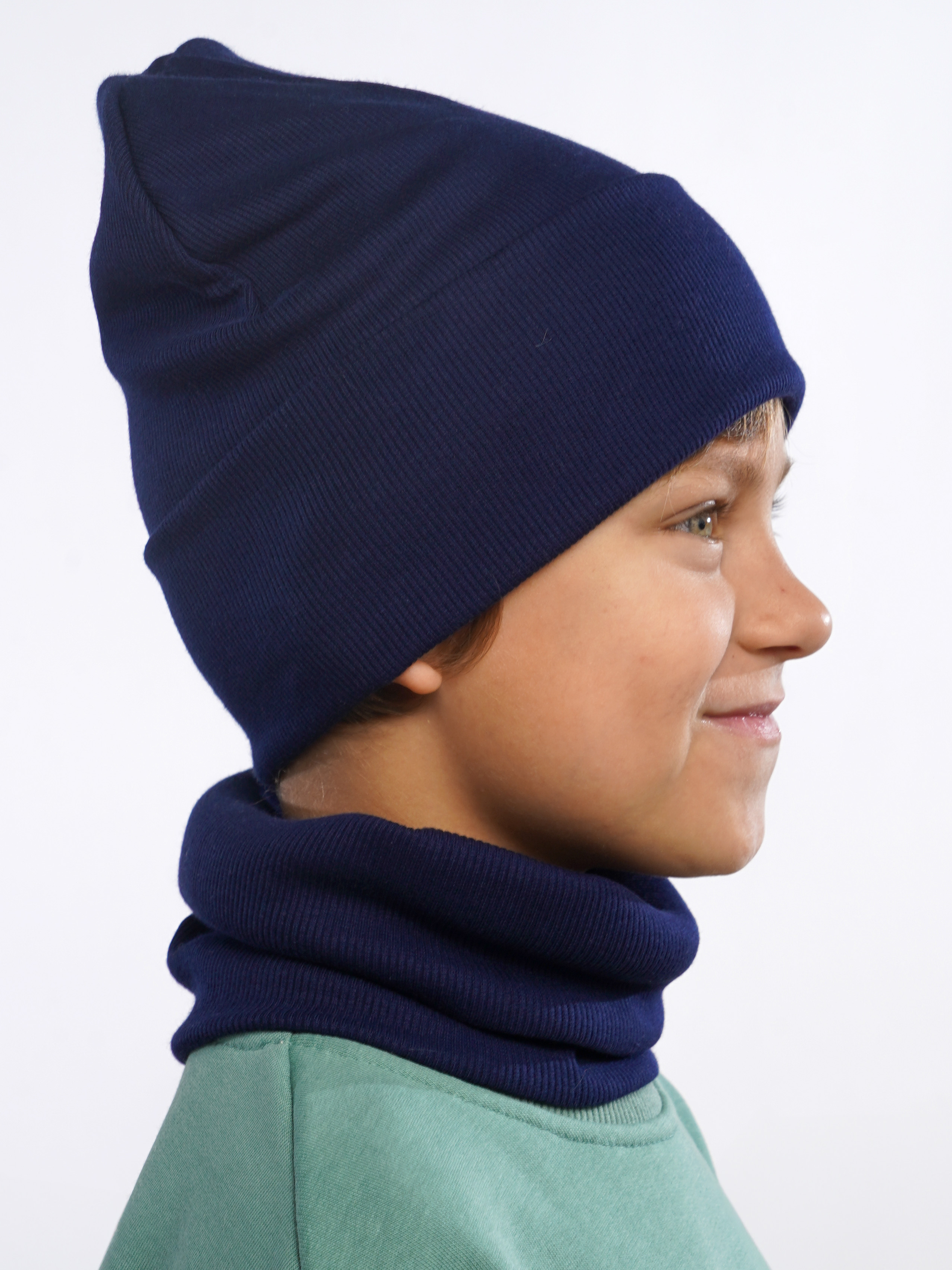 Шапка и снуд ПриКиндер U-Sp24554 Цвет: Темно-синий - фото 8