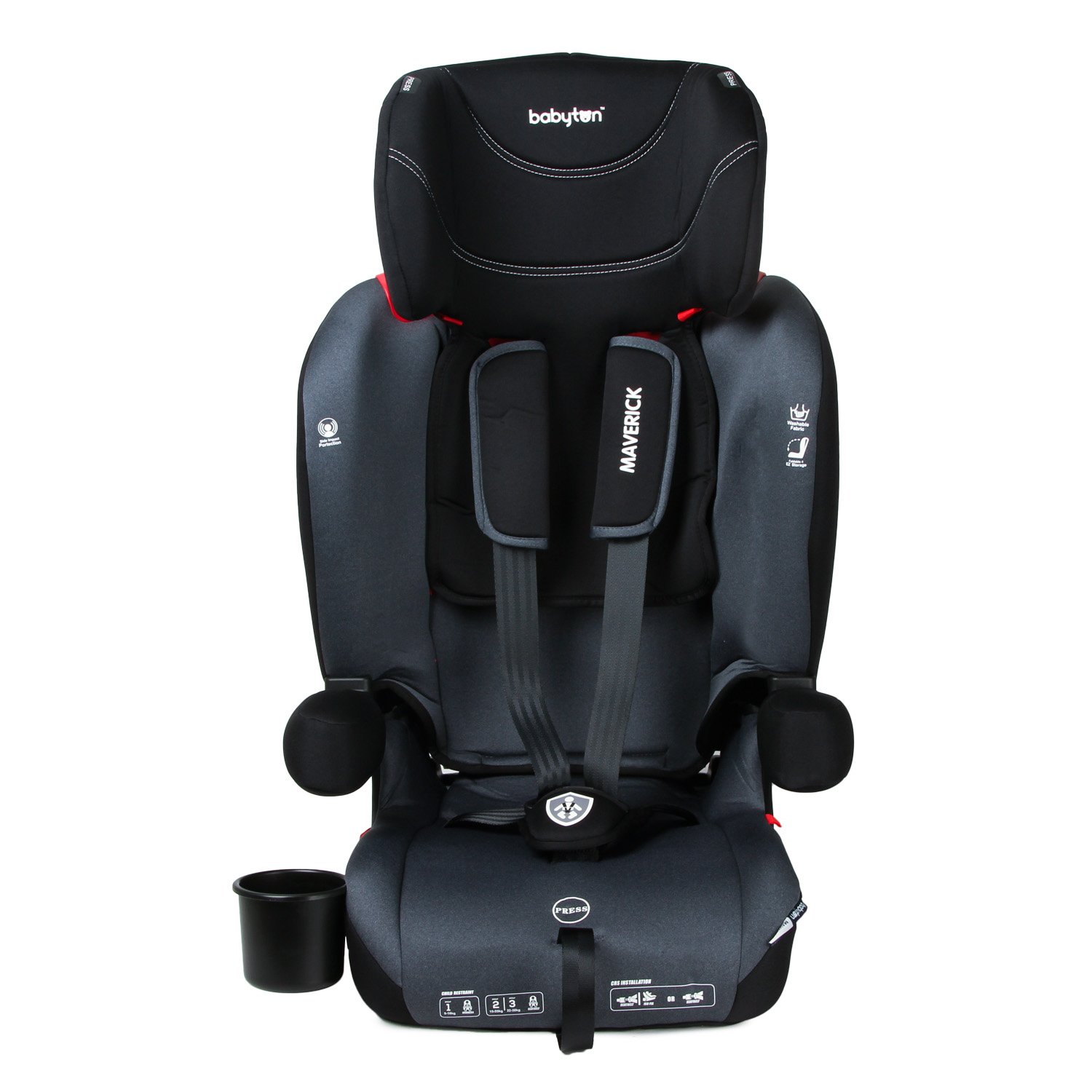 Автокресло Babyton Maverick Black Isofix 1/2/3 (9-36 кг) - фото 10