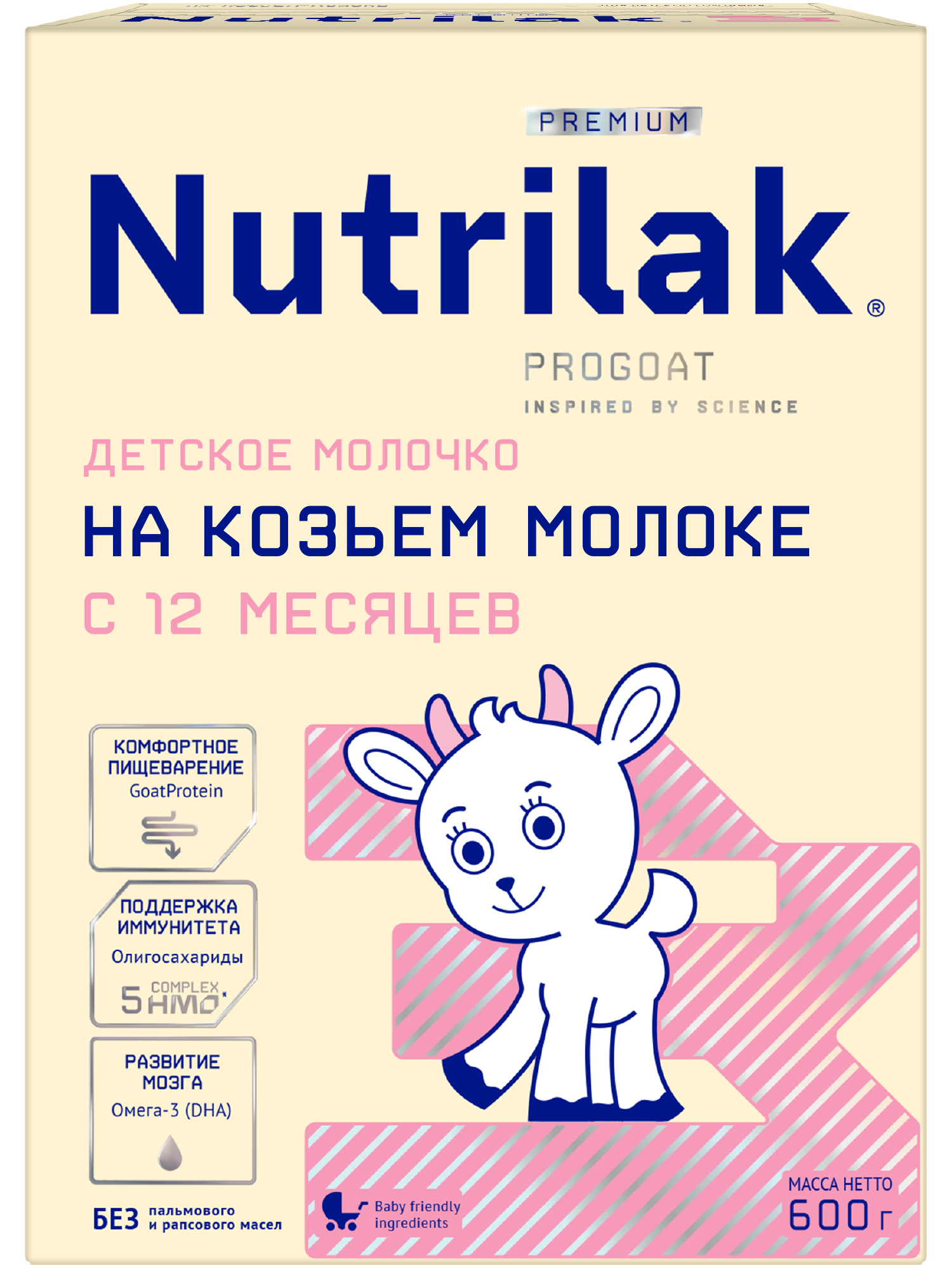 Молочко детское сухое Нутрилак (Nutrilak) 3 Premium на козьем молоке 600г - фото 1