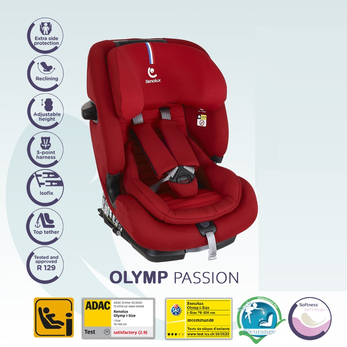 Автокресло Renolux Olymp Isofix 1/2/3 (9-36 кг) - фото 2