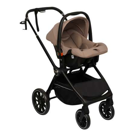 Коляска 3в1 JOVOLA Pepper с автолюлькой темно-беж коричневый
