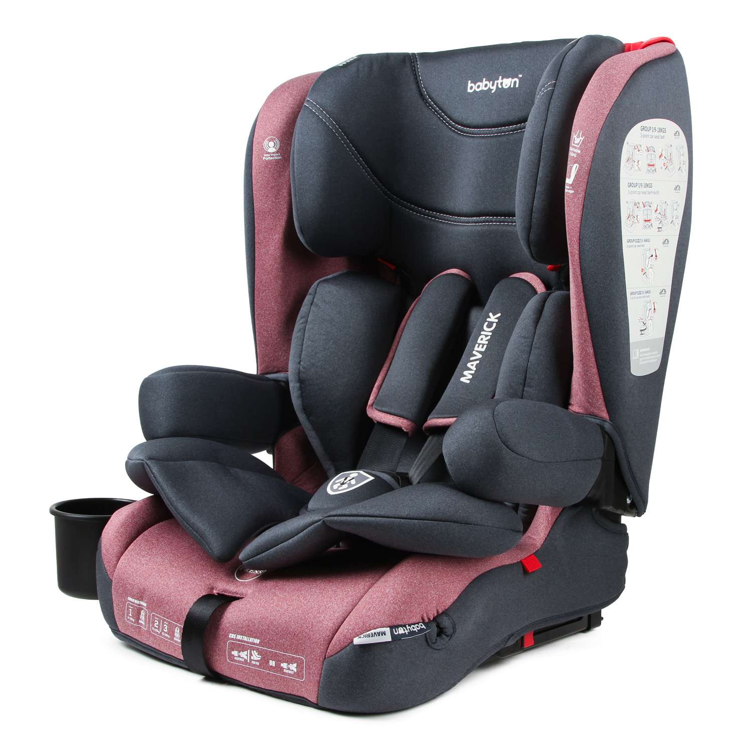 Автокресло Babyton Maverick Red Isofix 1/2/3 (9-36 кг) - фото 8