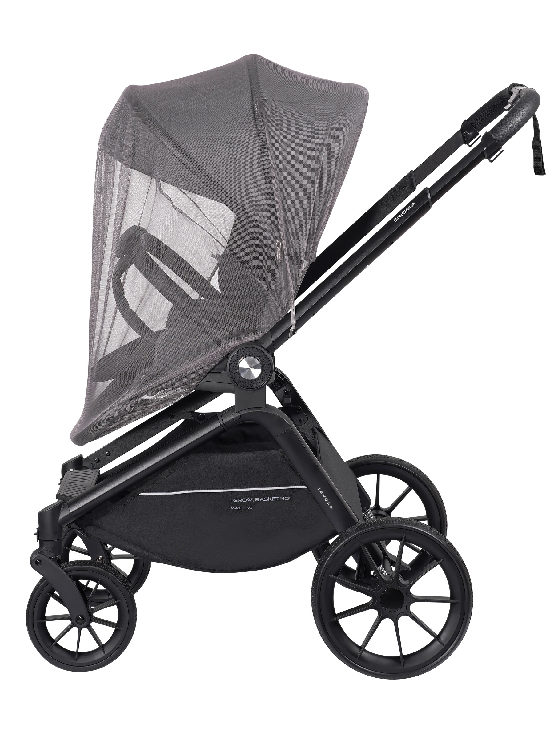 Коляска прогулочная JOVOLA Enigma всесезонная серый - фото 21