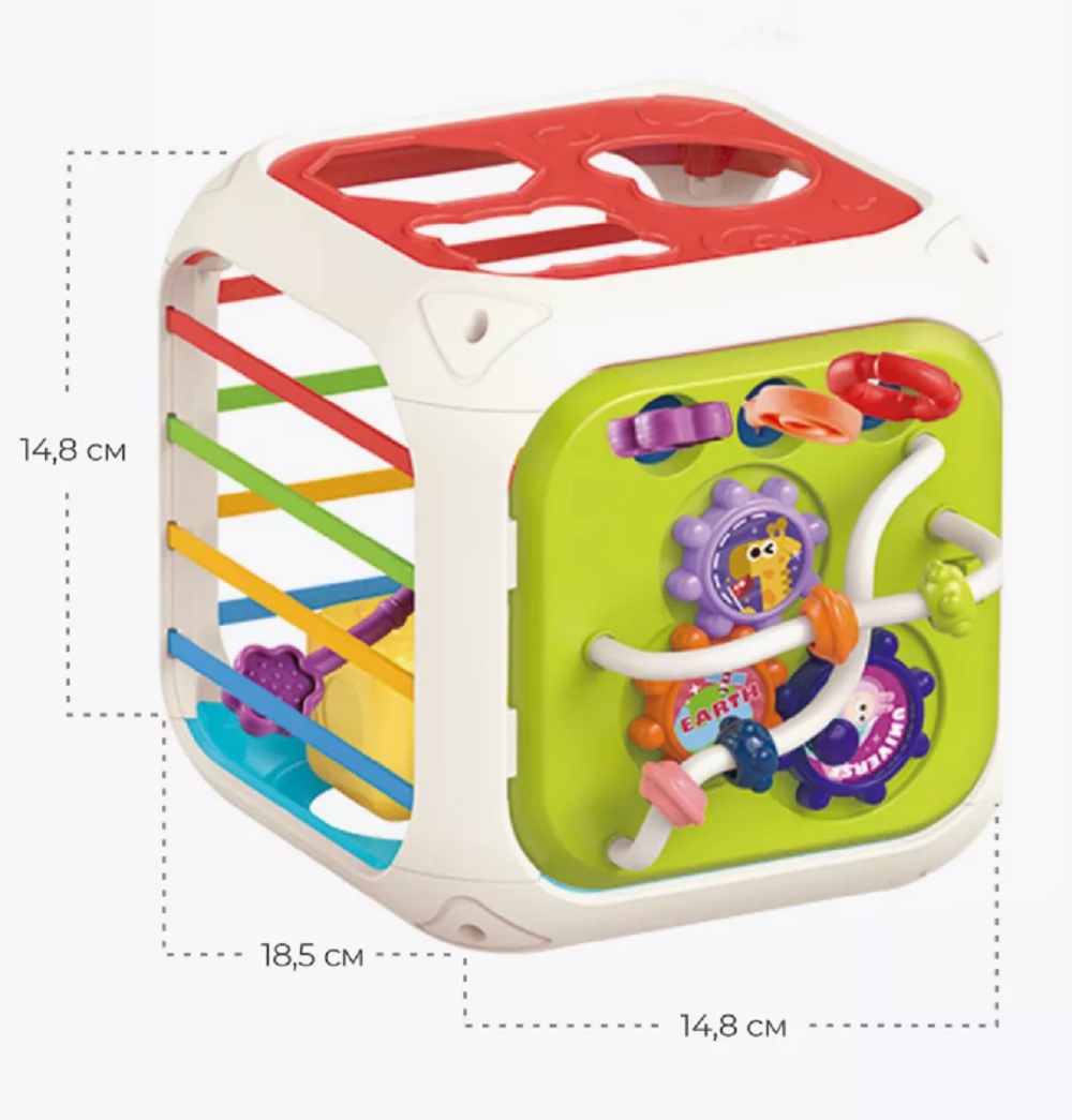 Игрушка ТОТОША сортер музыкальный куб Монтессори - фото 6