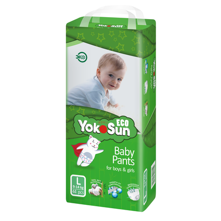 Трусики YokoSun Eco L (9-14 кг) 44 шт.