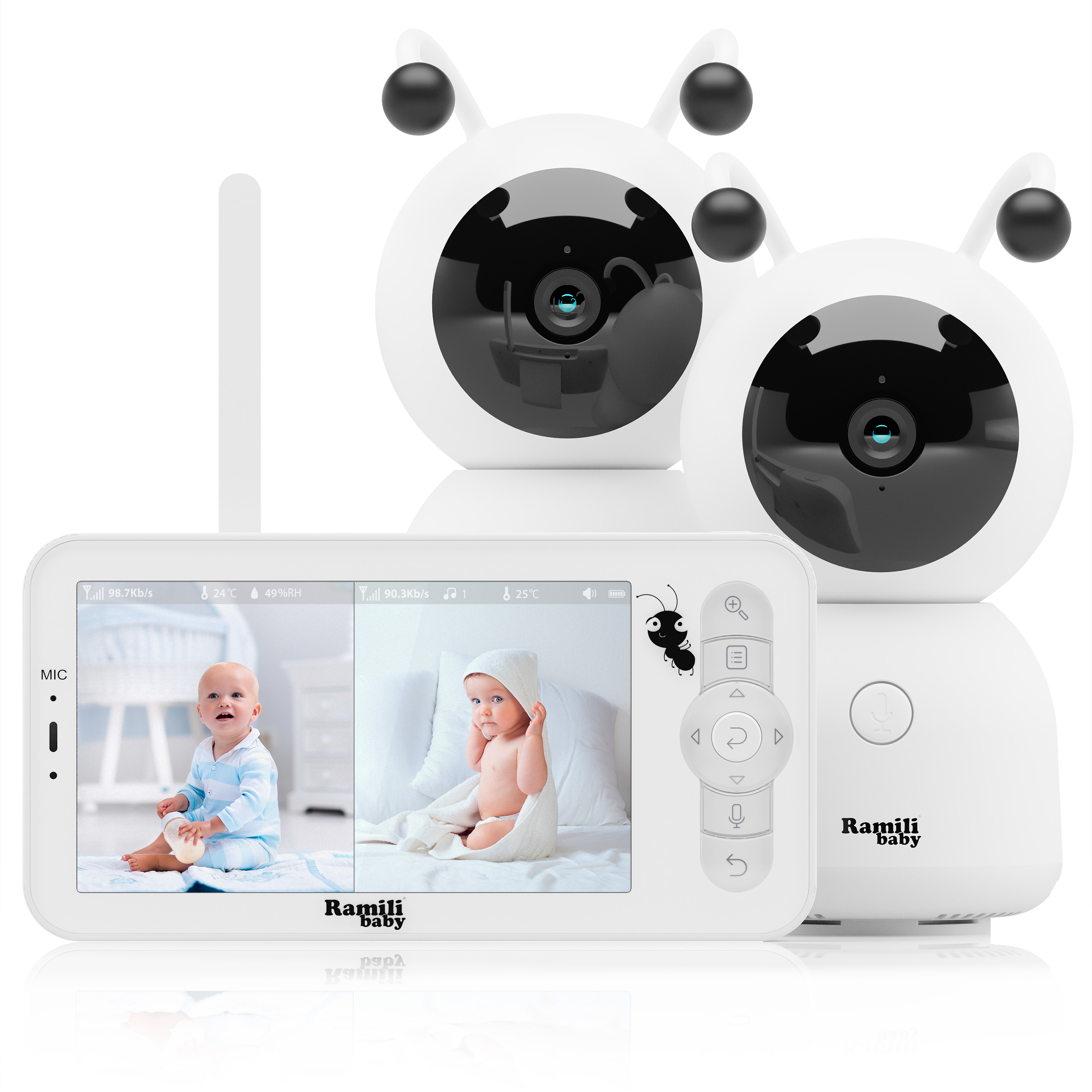 Видеоняня Ramili Wi-Fi 2K RV100X2 с креплениями - фото 3