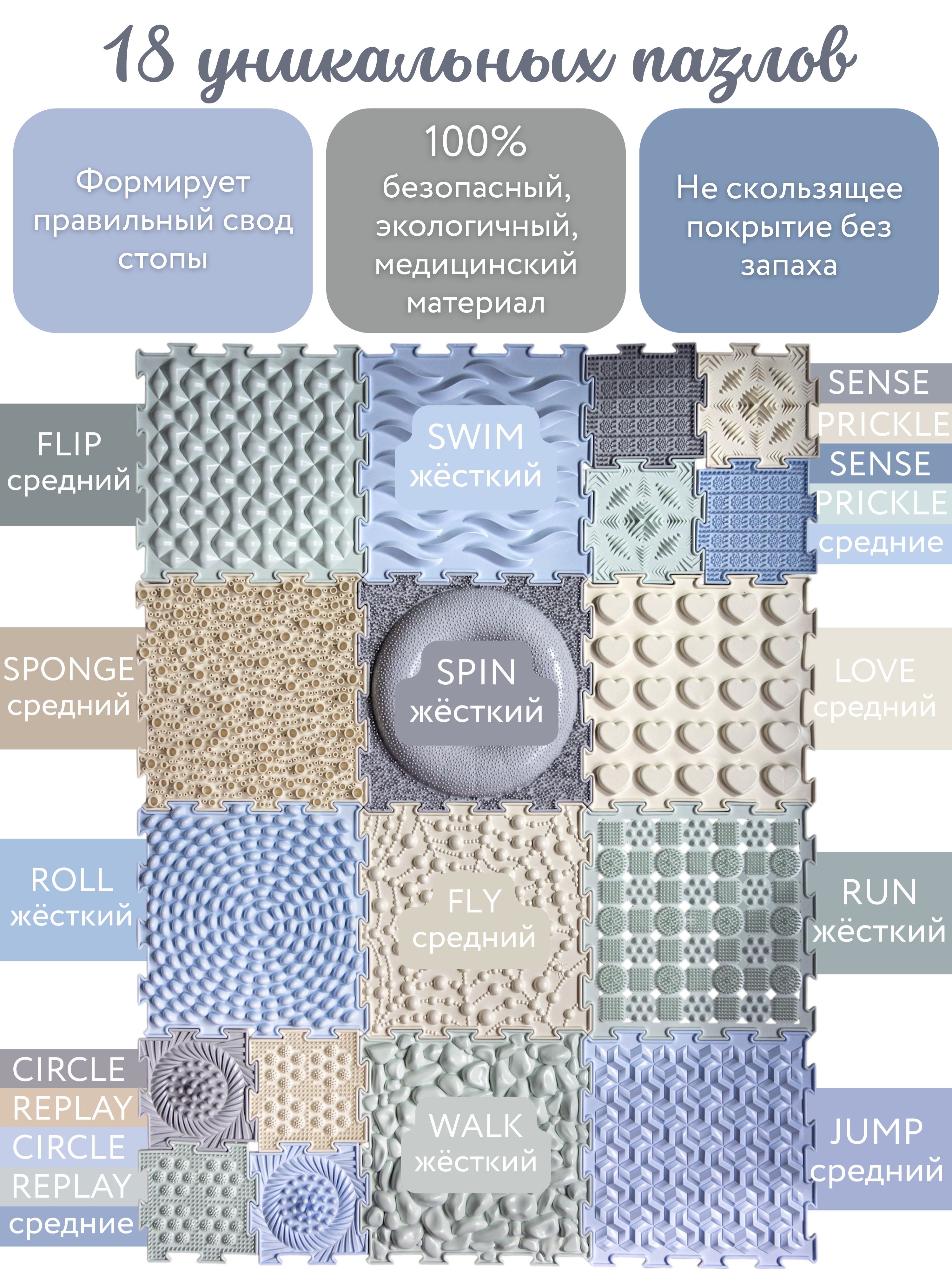 Коврик-пазл ARTSTEP 15 пазлов 25 x 25 см - фото 2