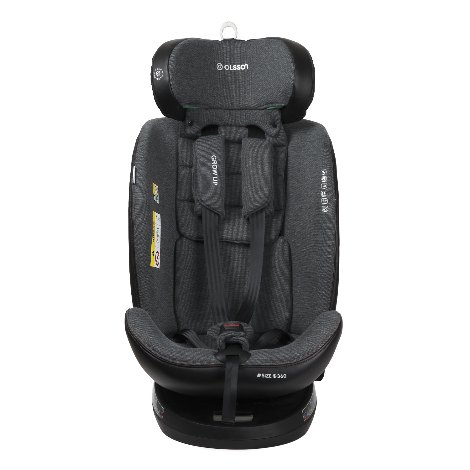 Автокресло Olsson Grow Up Grey Isofix 0+/1/2/3 (0-36 кг) - фото 12