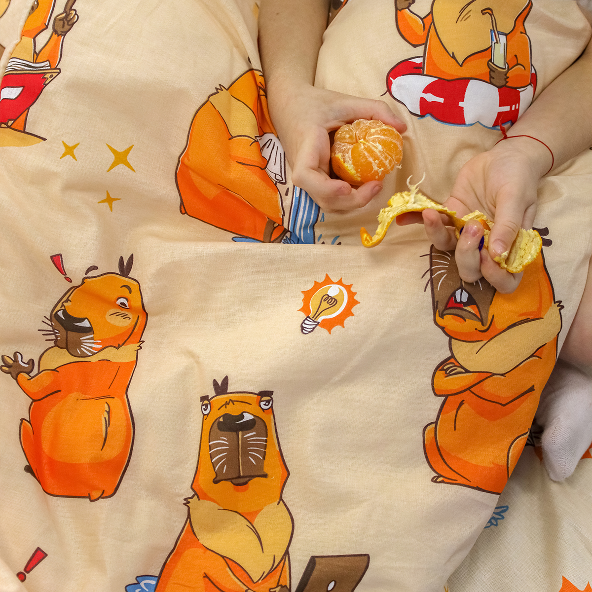 Комплект постельного белья TEO kids Капибара 1.5-спальный - фото 7