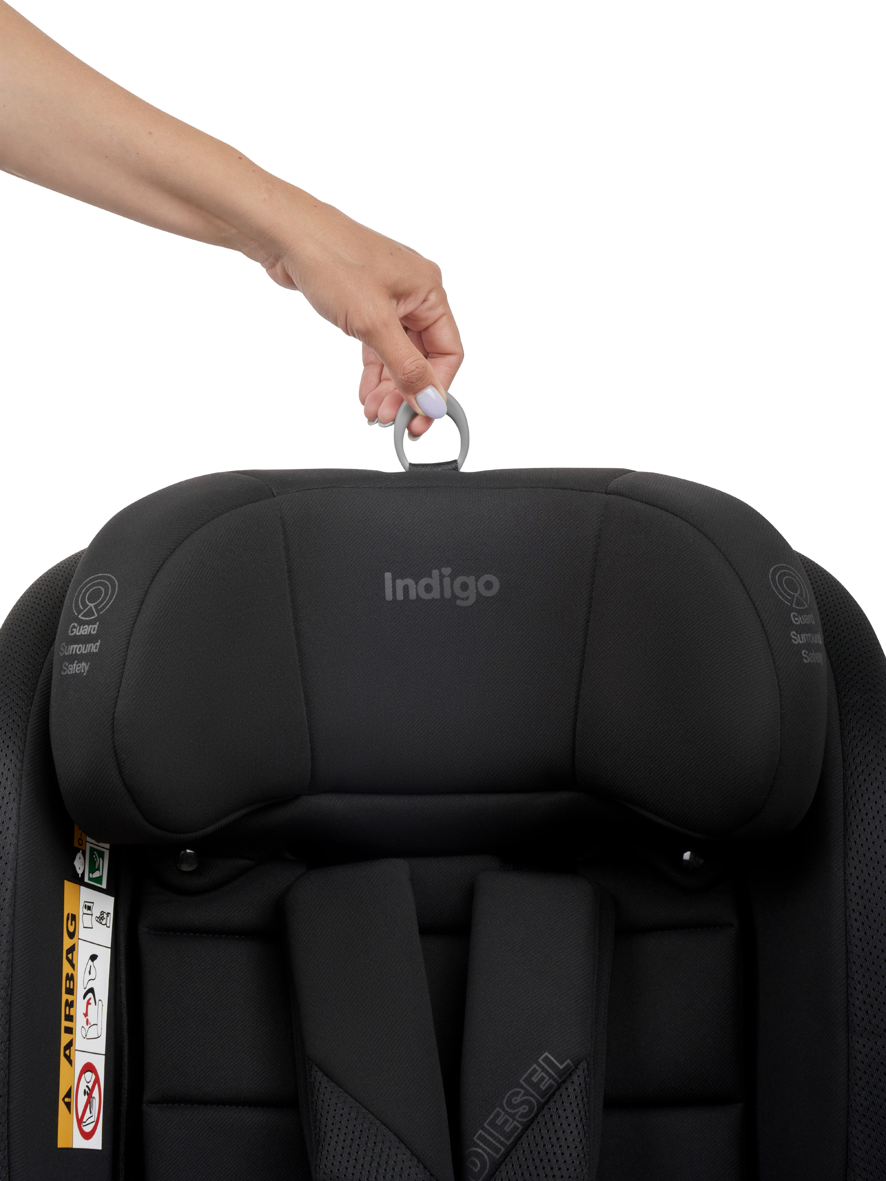 Автокресло Indigo Diesel I-SIZE, группа 0/1/2/3 0+/1/2/3 (0-36 кг) черный - фото 16