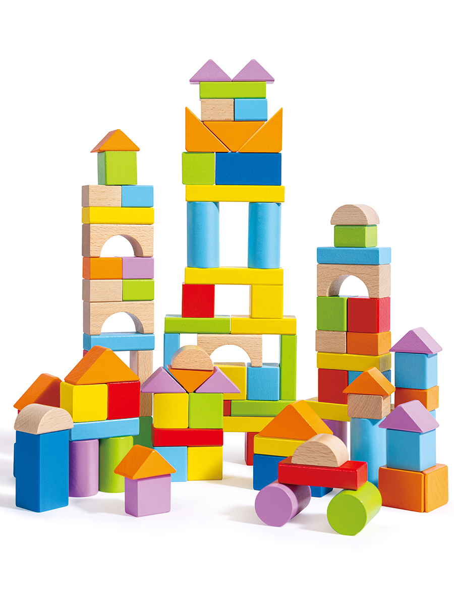 Конструктор Hape Кубики деревянный 101 дет. - фото 4